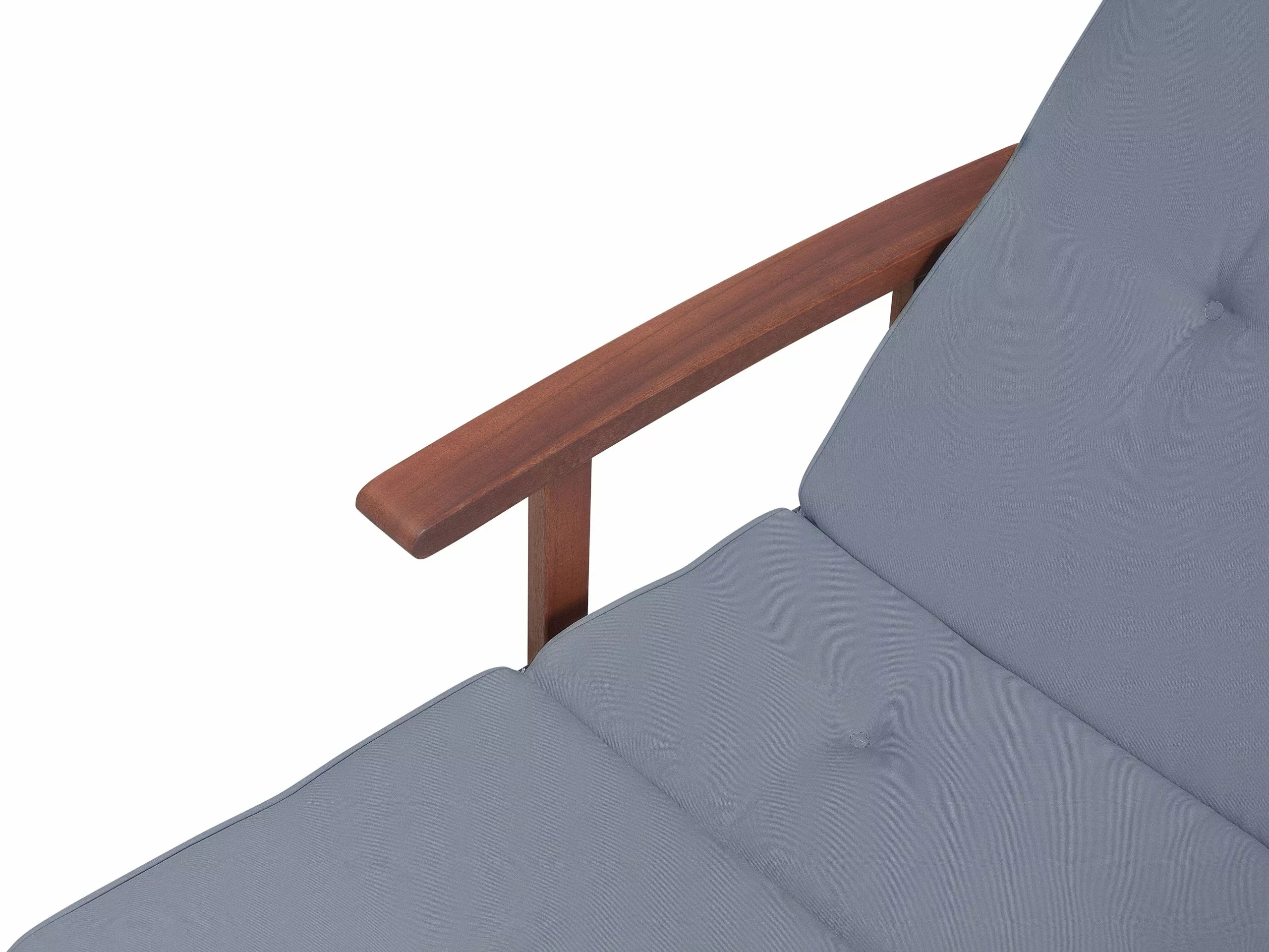 Beliani Puinen Aurinkotuoli Sinisellä Pehmusteella TOSCANA 7 Beliani Puinen Aurinkotuoli Sinisellä Pehmusteella TOSCANA - Image 7