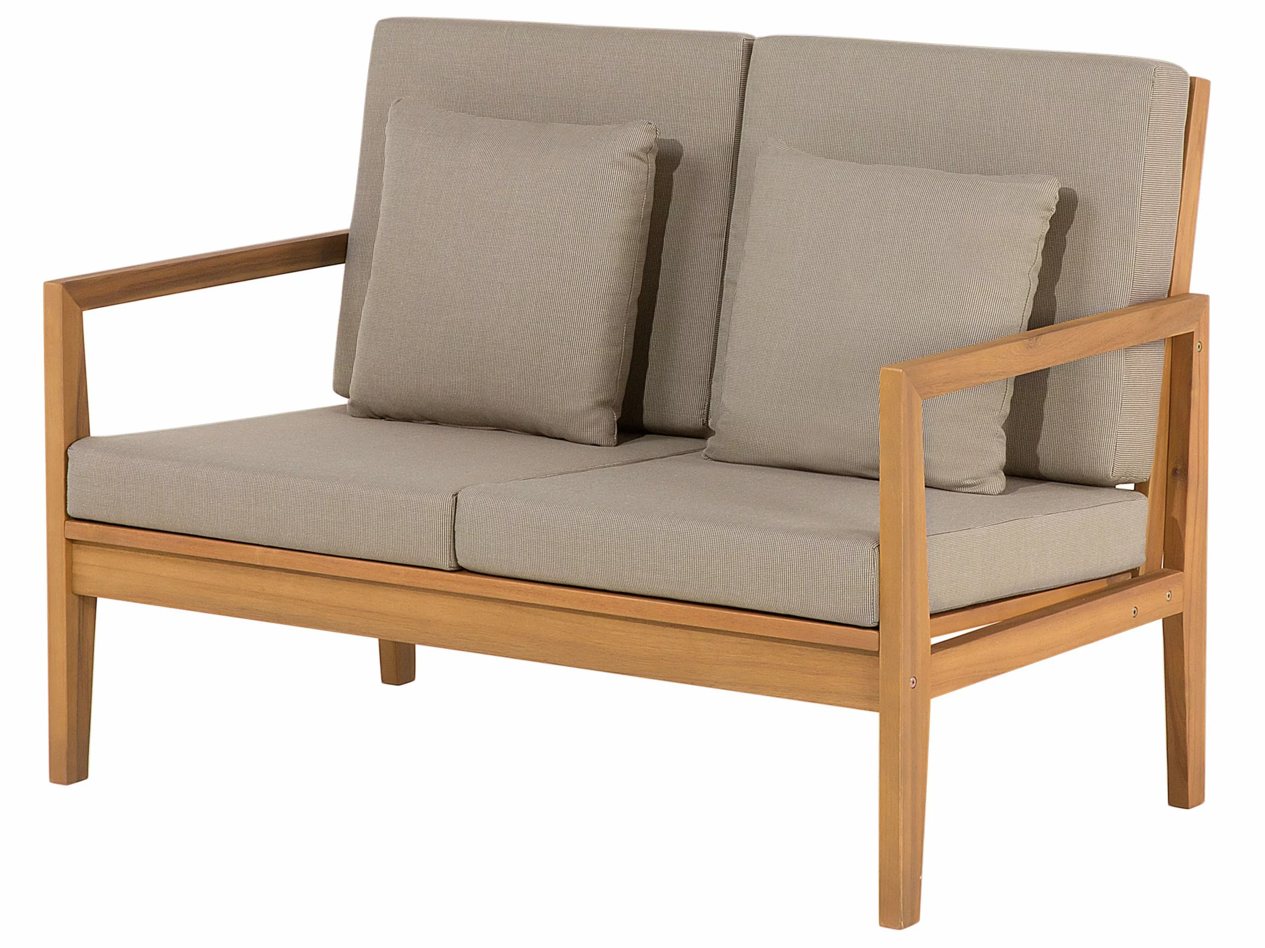 Beliani 7-istuttava Ulkosohvaryhmä Sertifioitu Akasiapuu Harmaa PATAJA - Image 7