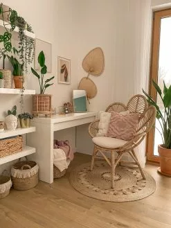 Beliani Riikinkukkotuoli Rottinki Luonnonväri FLORENTINE -Ulkokalusteet shop undef src sa picid 805420 type whitesh image scaled