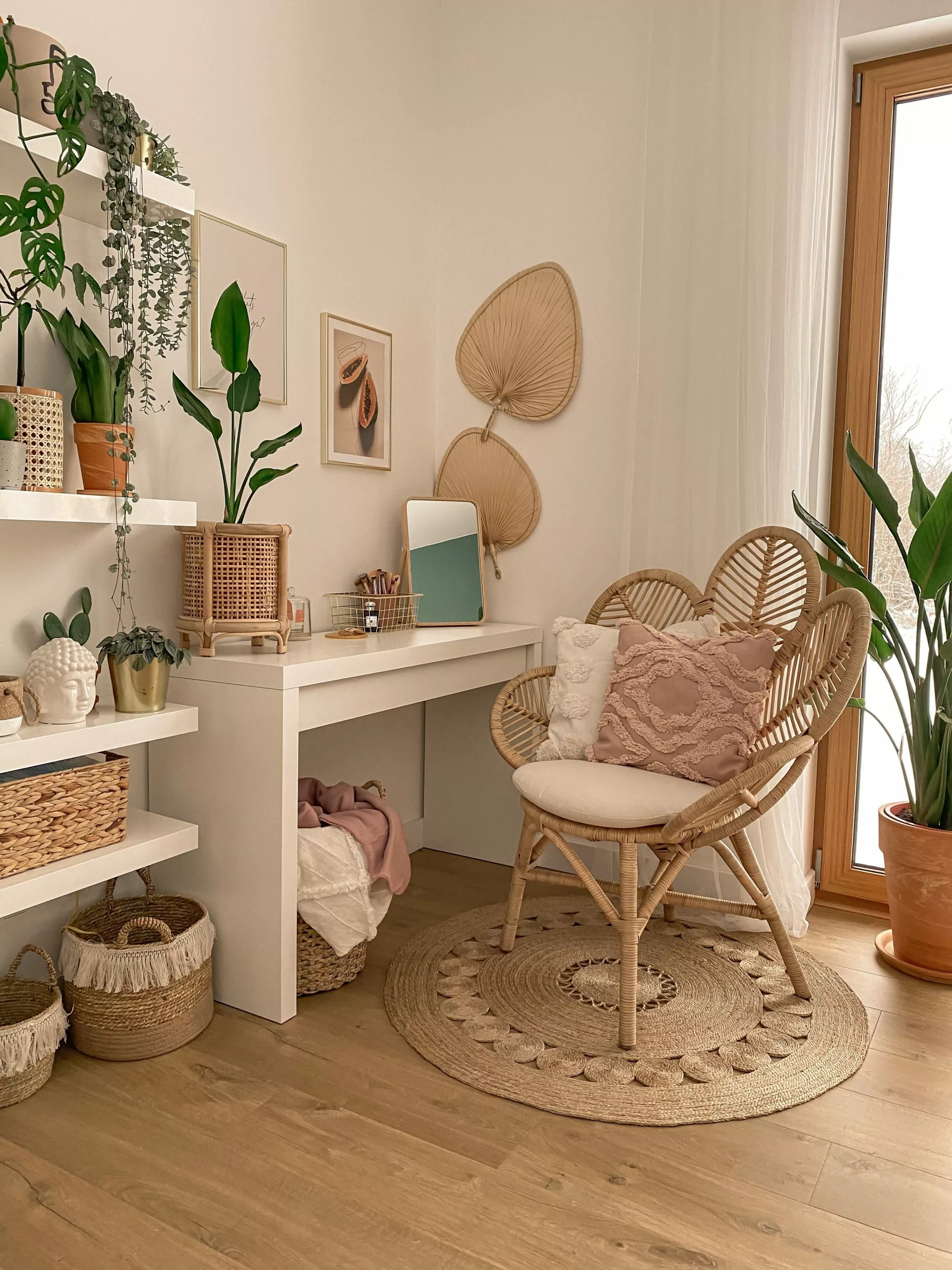 Beliani Riikinkukkotuoli Rottinki Luonnonväri FLORENTINE - Image 9