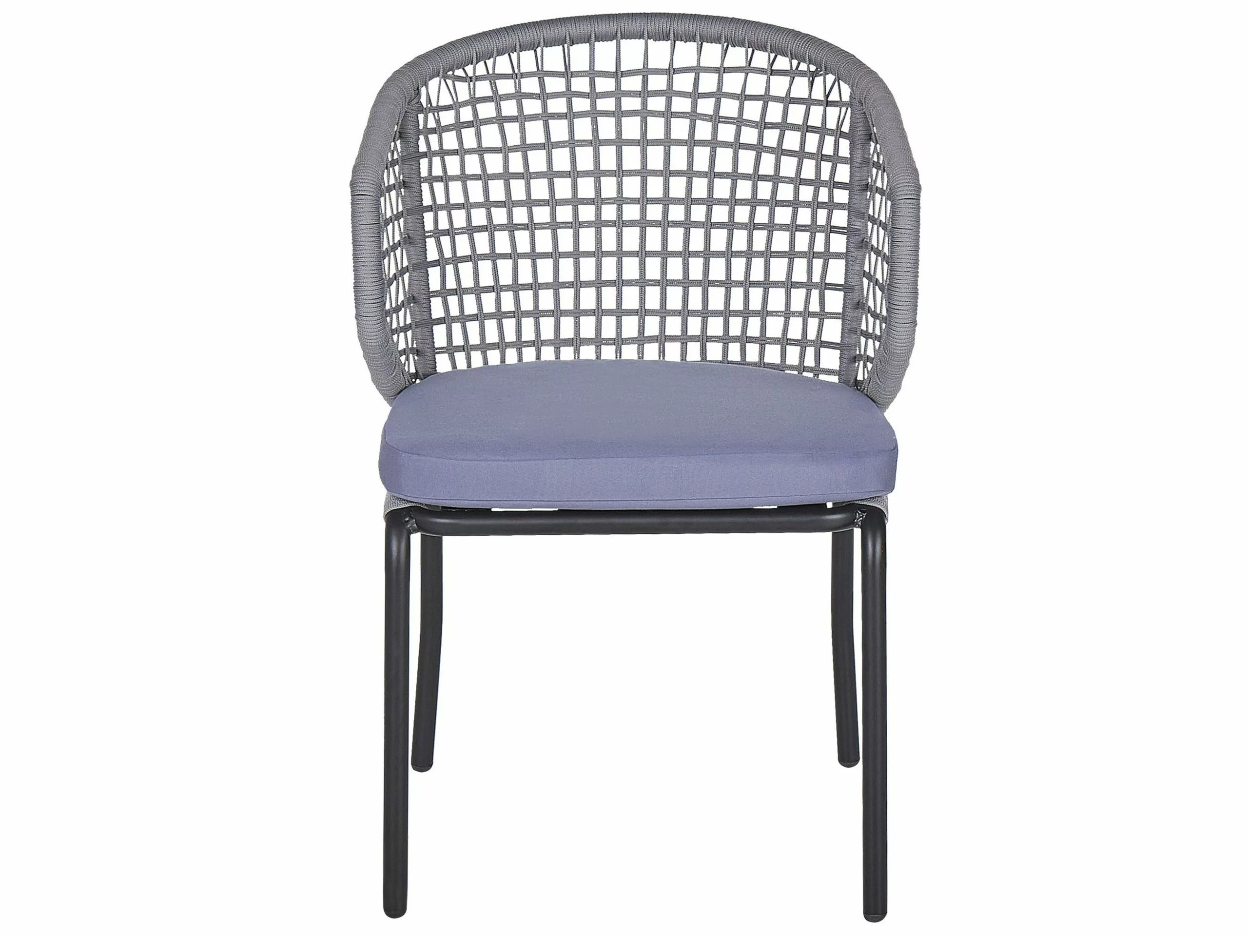 Beliani Puutarhatuoli 2 Kpl Harmaa PALMI 4 Beliani Puutarhatuoli 2 Kpl Harmaa PALMI - Image 4