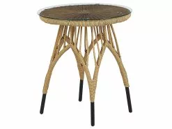 Beliani 2-istuttava Bistrosetti Polyrottinki Luonnonväri/musta PELLARO -Ulkokalusteet shop undef src sa picid 809775 type whitesh image scaled