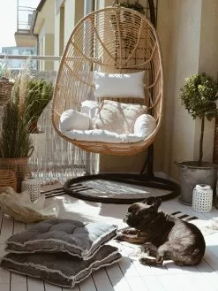 Beliani Rottinkinen Korituoli Jalustalla Beige CASOLI -Ulkokalusteet shop undef src sa picid 809889 type whitesh image scaled