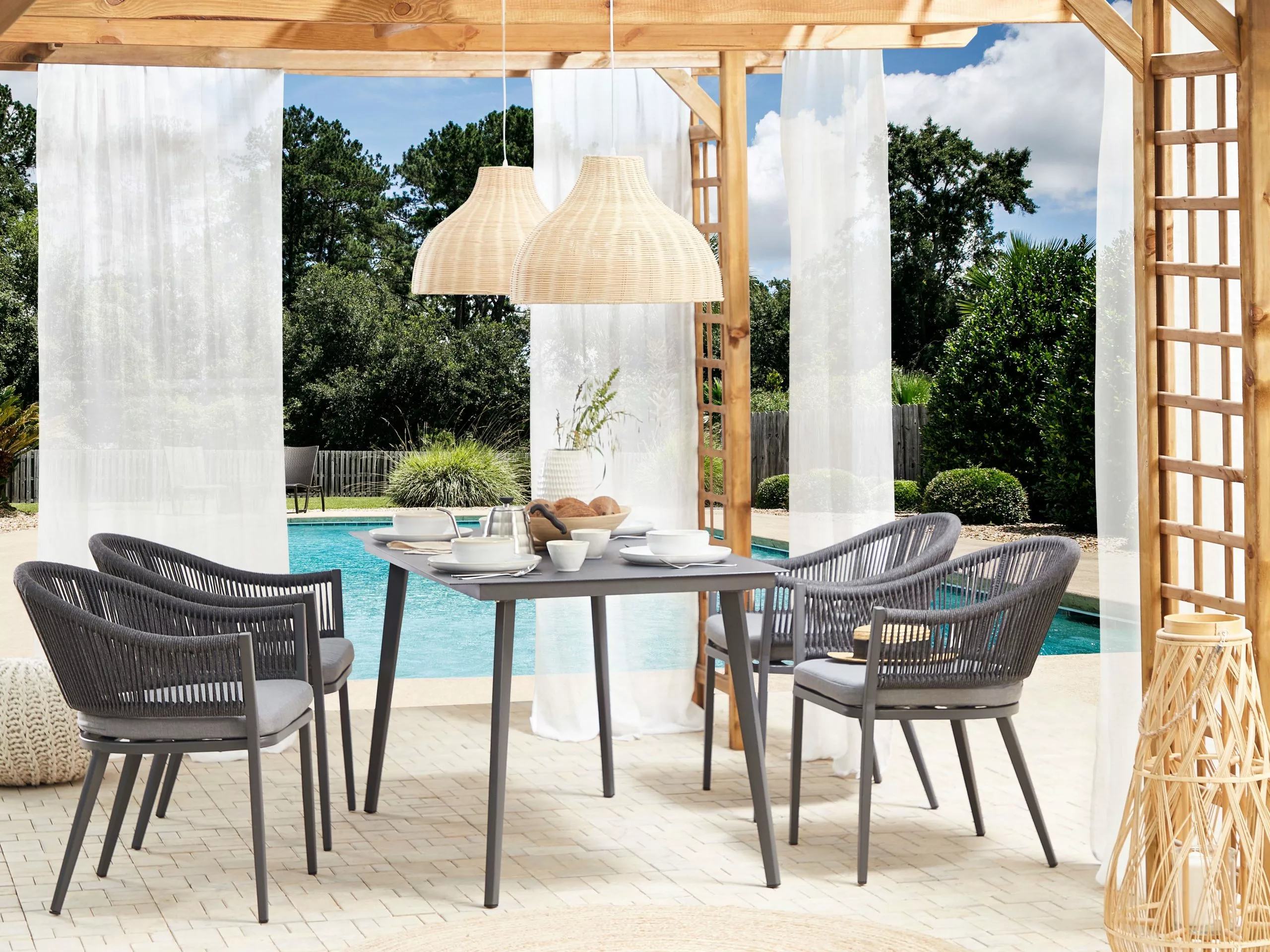 Beliani Puutarhatuoli 2 Kpl Alumiininen Harmaa MILETO 3 Beliani Puutarhatuoli 2 Kpl Alumiininen Harmaa MILETO - Image 3