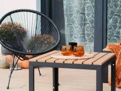 Beliani Narutuoli Polyrottinki Musta ACAPULCO II -Ulkokalusteet shop undef src sa picid 810509 type whitesh image scaled