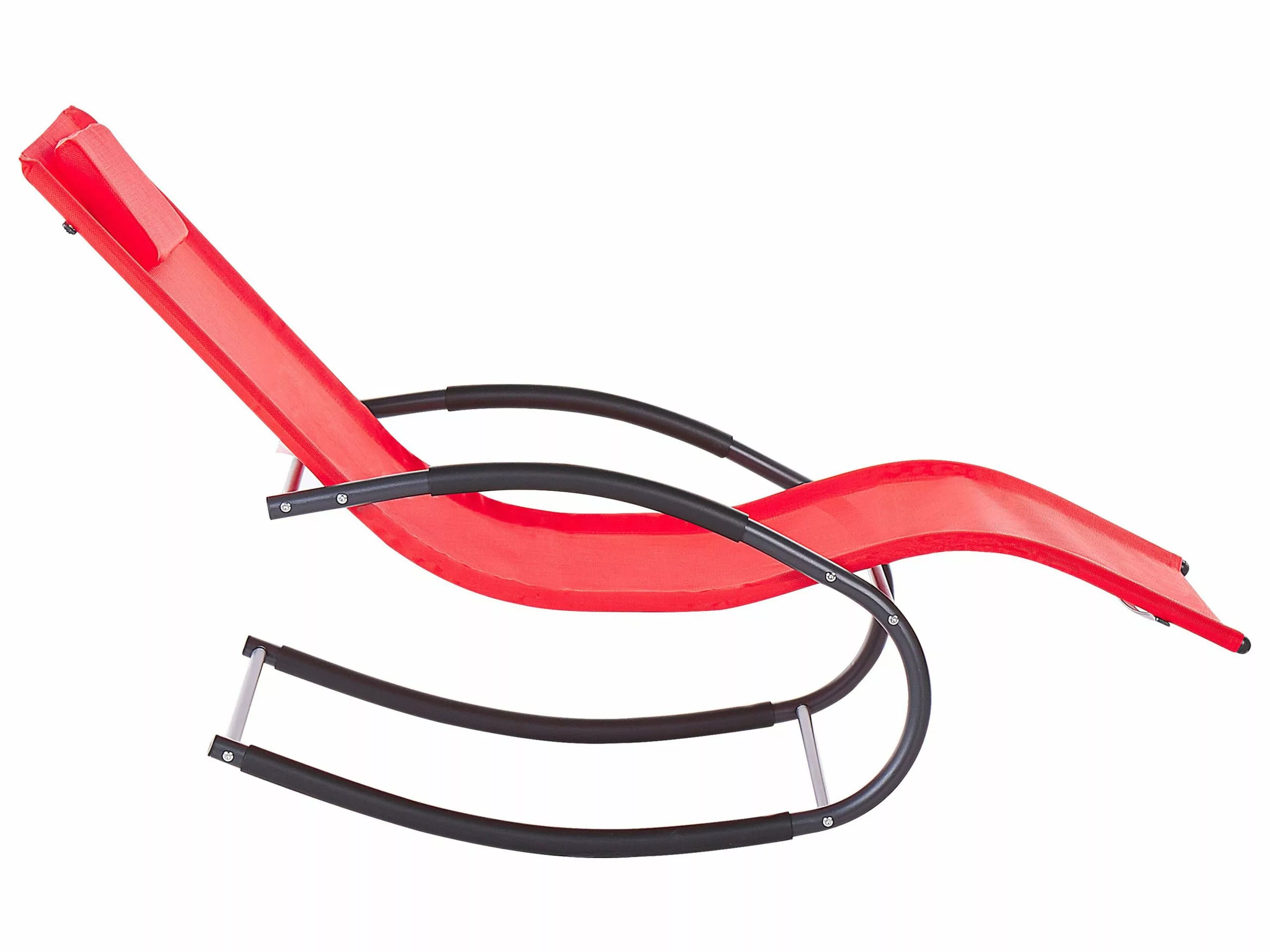 Beliani Aurinkotuoli Teräs Keinuva Punainen CARANO II 6 Beliani Aurinkotuoli Teräs Keinuva Punainen CARANO II - Image 6