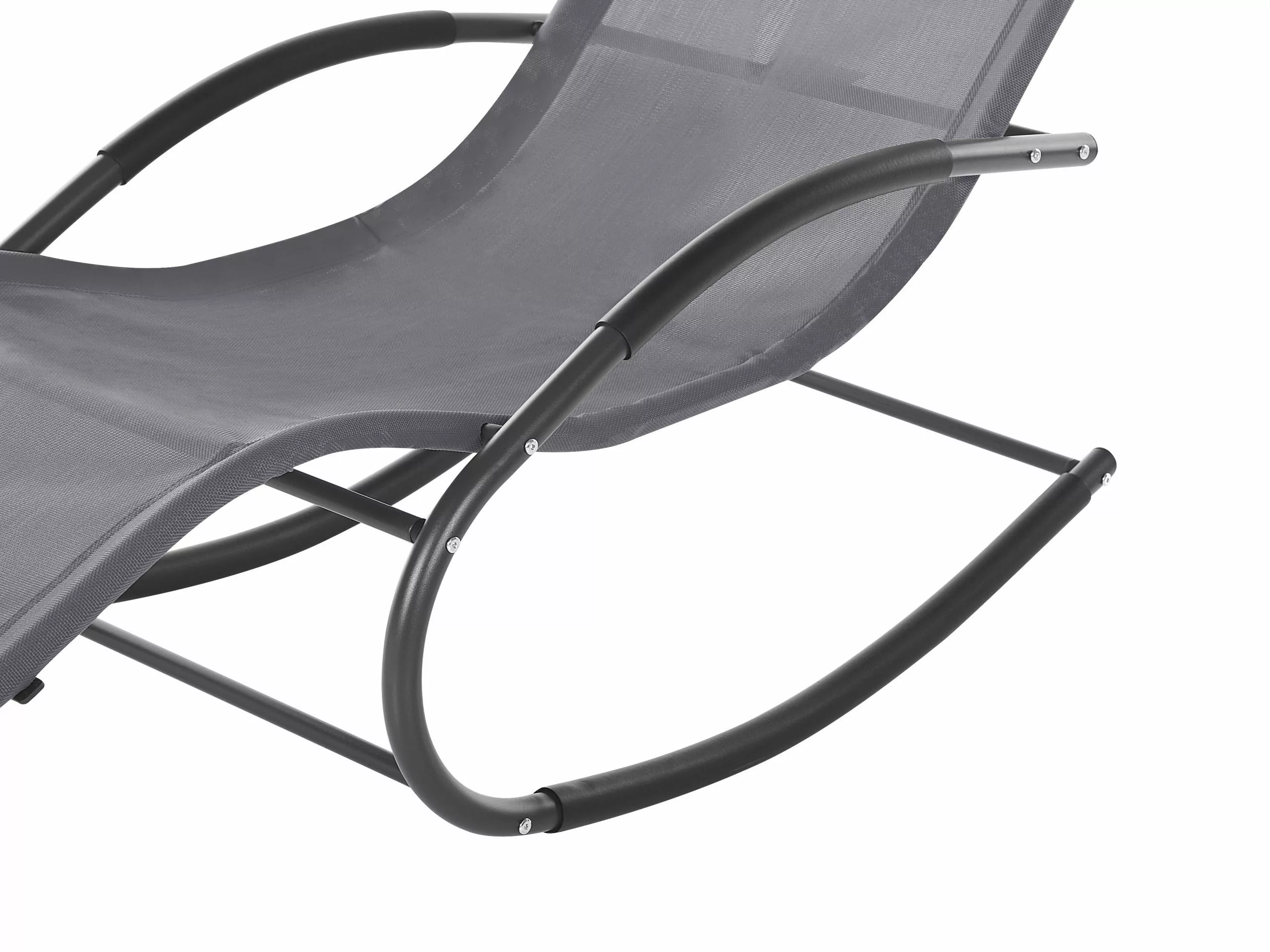 Beliani Keinuva Aurinkotuoli Harmaa CARANO II - Image 7