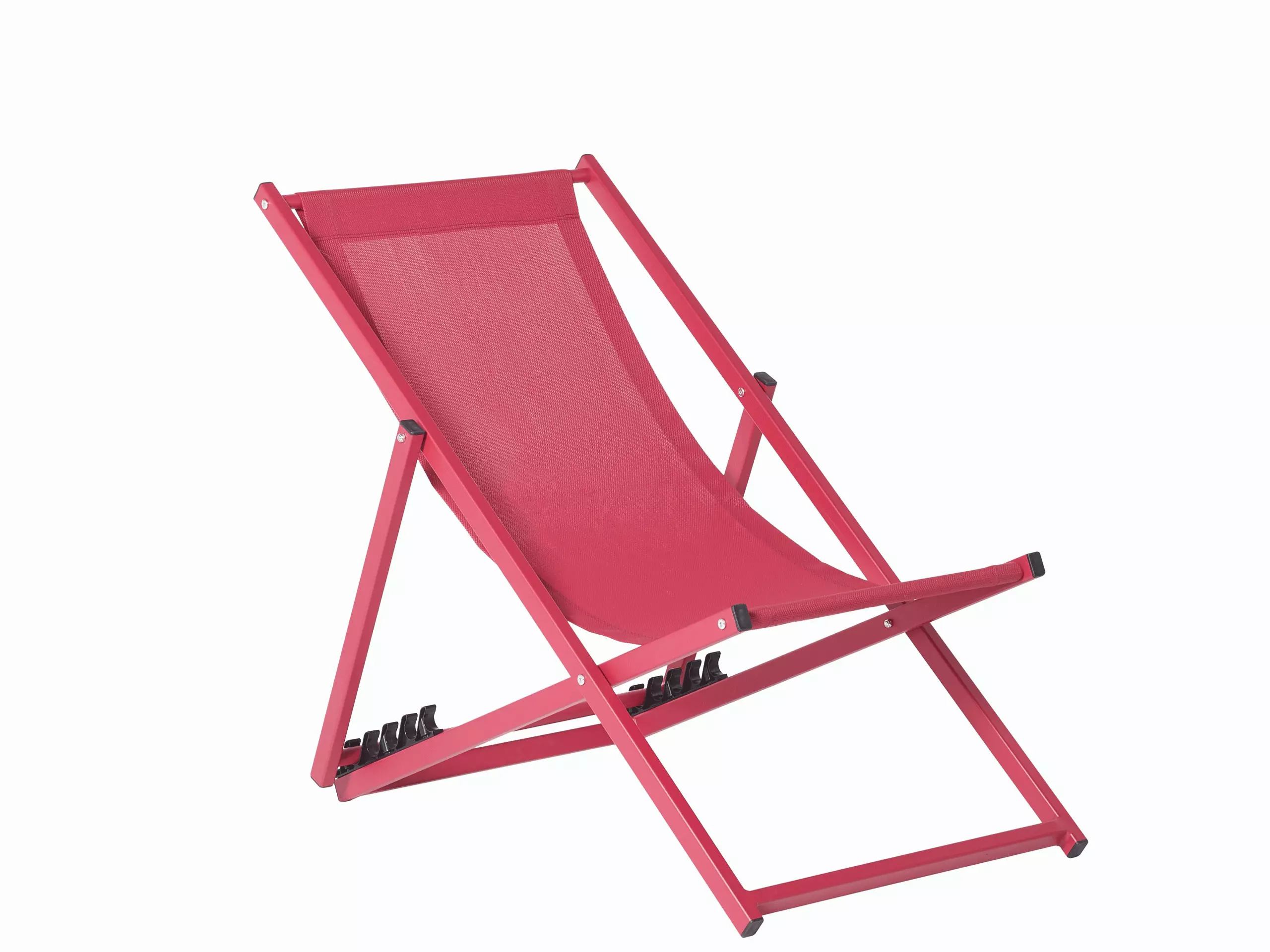 Beliani Punainen Aurinkotuoli Punaisella Kankaalla LOCRI 3 Beliani Punainen Aurinkotuoli Punaisella Kankaalla LOCRI - Image 3