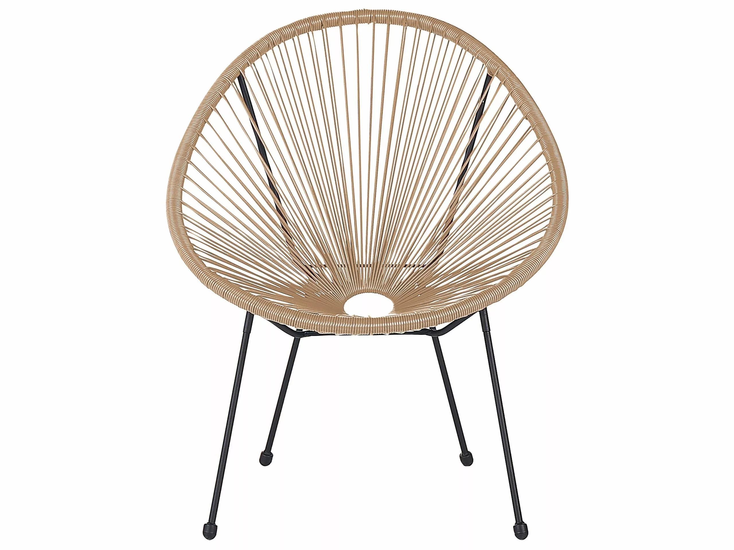 Beliani Narutuoli Polyrottinki Luonnonväri 2 Kpl ACAPULCO II - Image 6