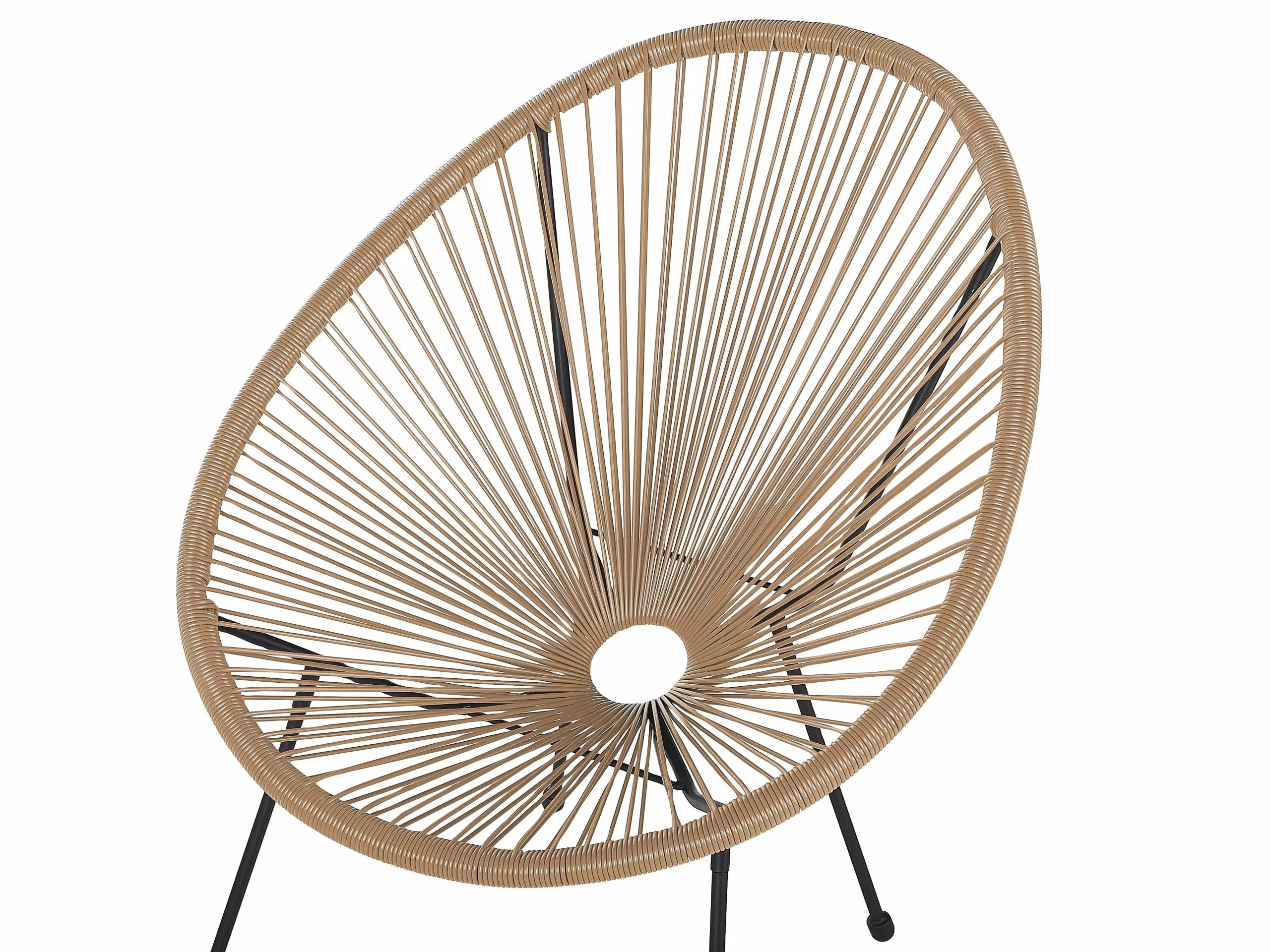 Beliani Narutuoli Polyrottinki Luonnonväri 2 Kpl ACAPULCO II - Image 8