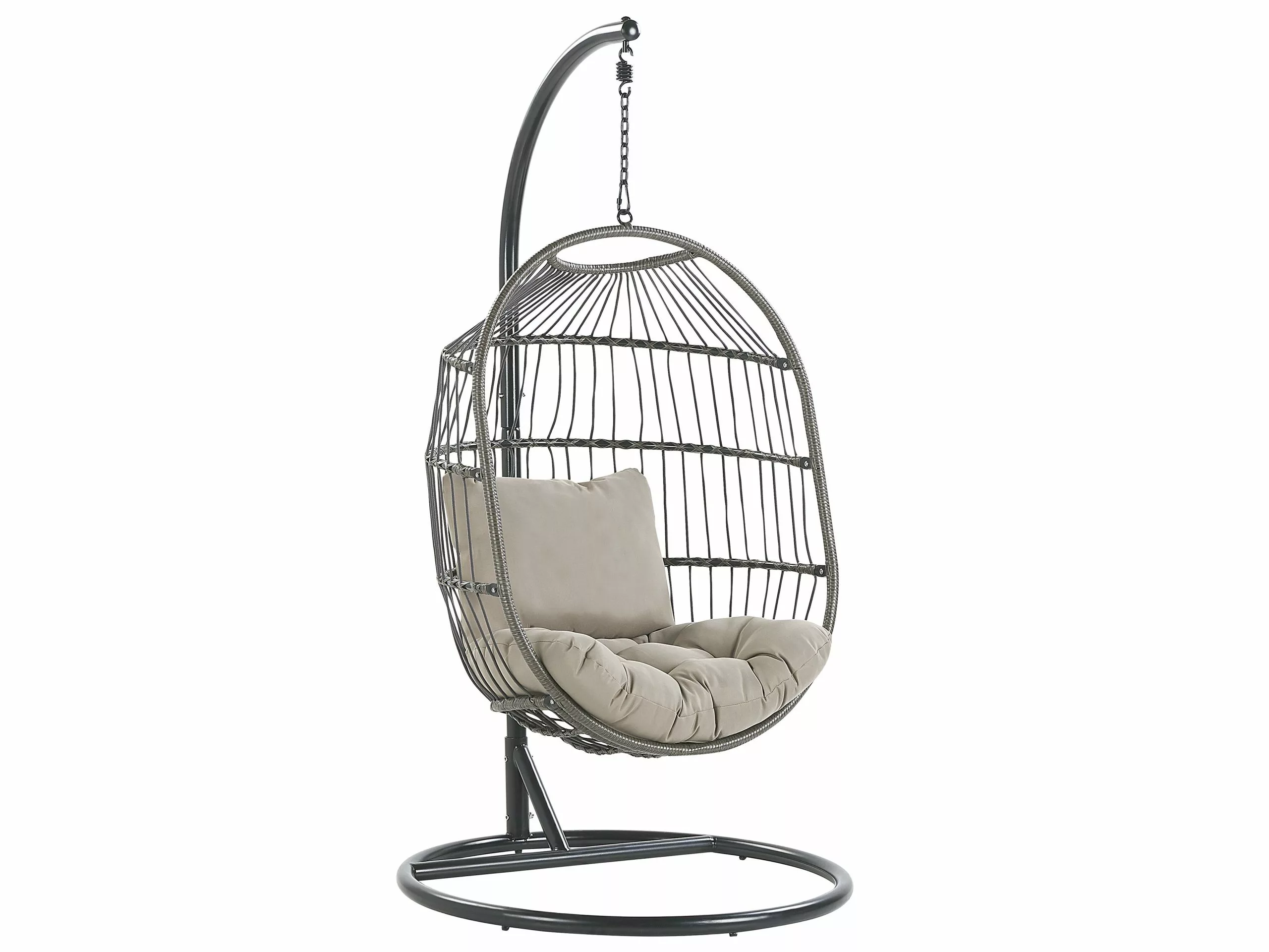 Beliani Riipputuoli Jalustalla Rottinkinen Musta ALBA