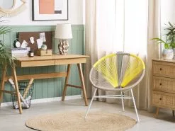 Beliani Narutuoli Polyrottinki Ruskeanharmaa/keltainen ACAPULCO -Ulkokalusteet shop undef src sa picid 815670 type whitesh image scaled