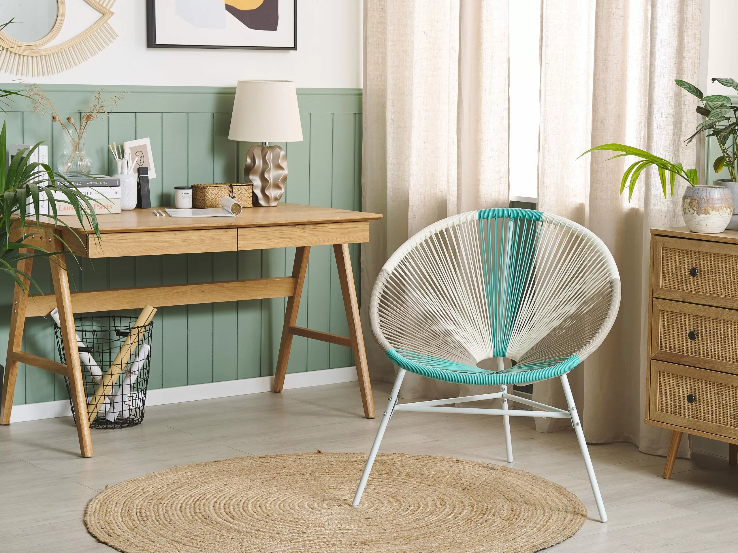 Beliani Narutuoli Polyrottinki Monivärinen Valkoinen ACAPULCO 3 Beliani Narutuoli Polyrottinki Monivärinen Valkoinen ACAPULCO - Image 3