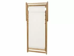 Beliani Vaalea Akaasiapuinen Aurinkotuoli Kamomillakuvioisella Kankaalla 2 Kpl ANZIO -Ulkokalusteet shop undef src sa picid 819630 type whitesh image scaled