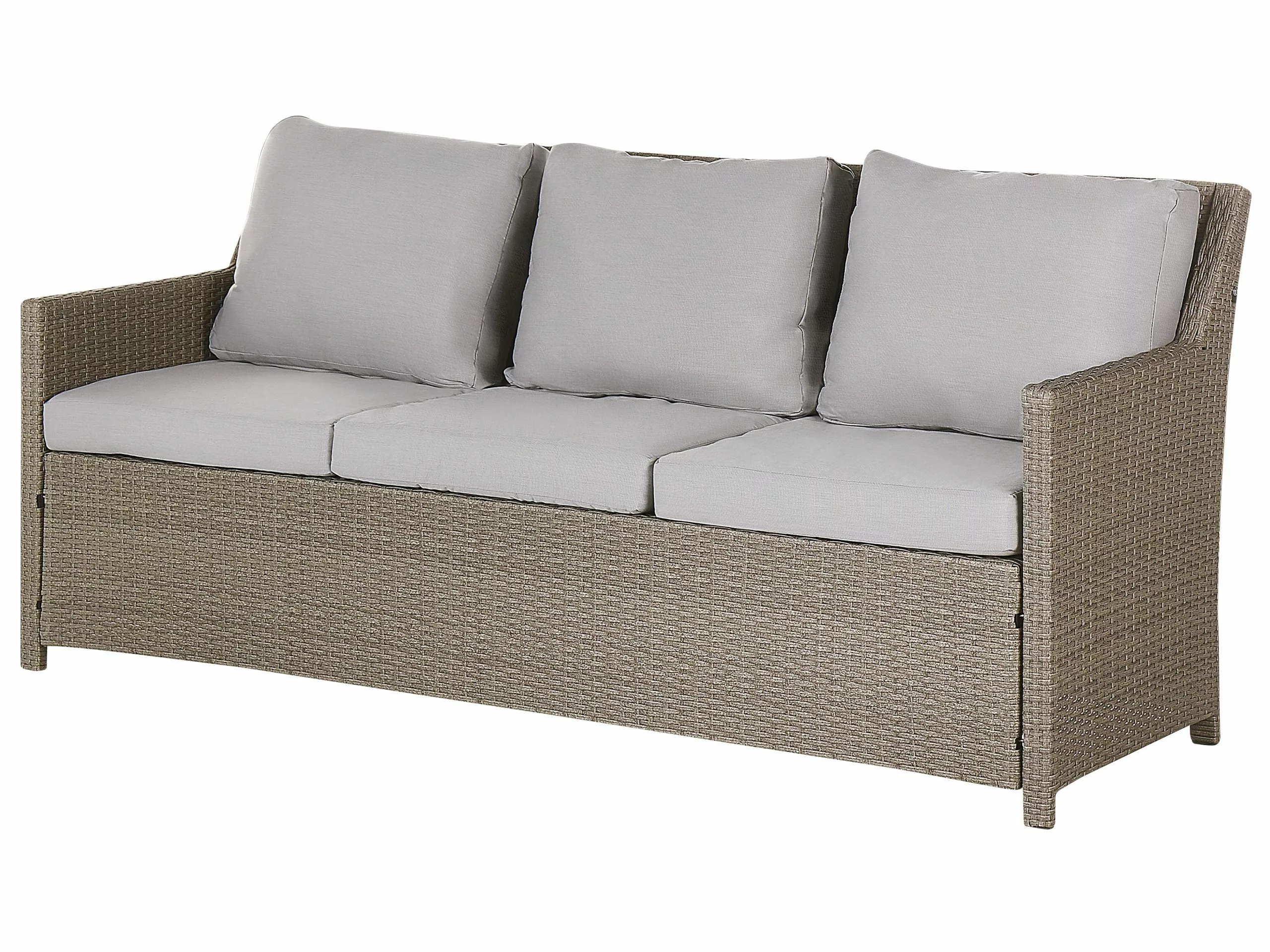 Beliani 5-istuttava Ulkosohvaryhmä Polyrottinki Harmaanruskea FONTI 5 Beliani 5-istuttava Ulkosohvaryhmä Polyrottinki Harmaanruskea FONTI - Image 5