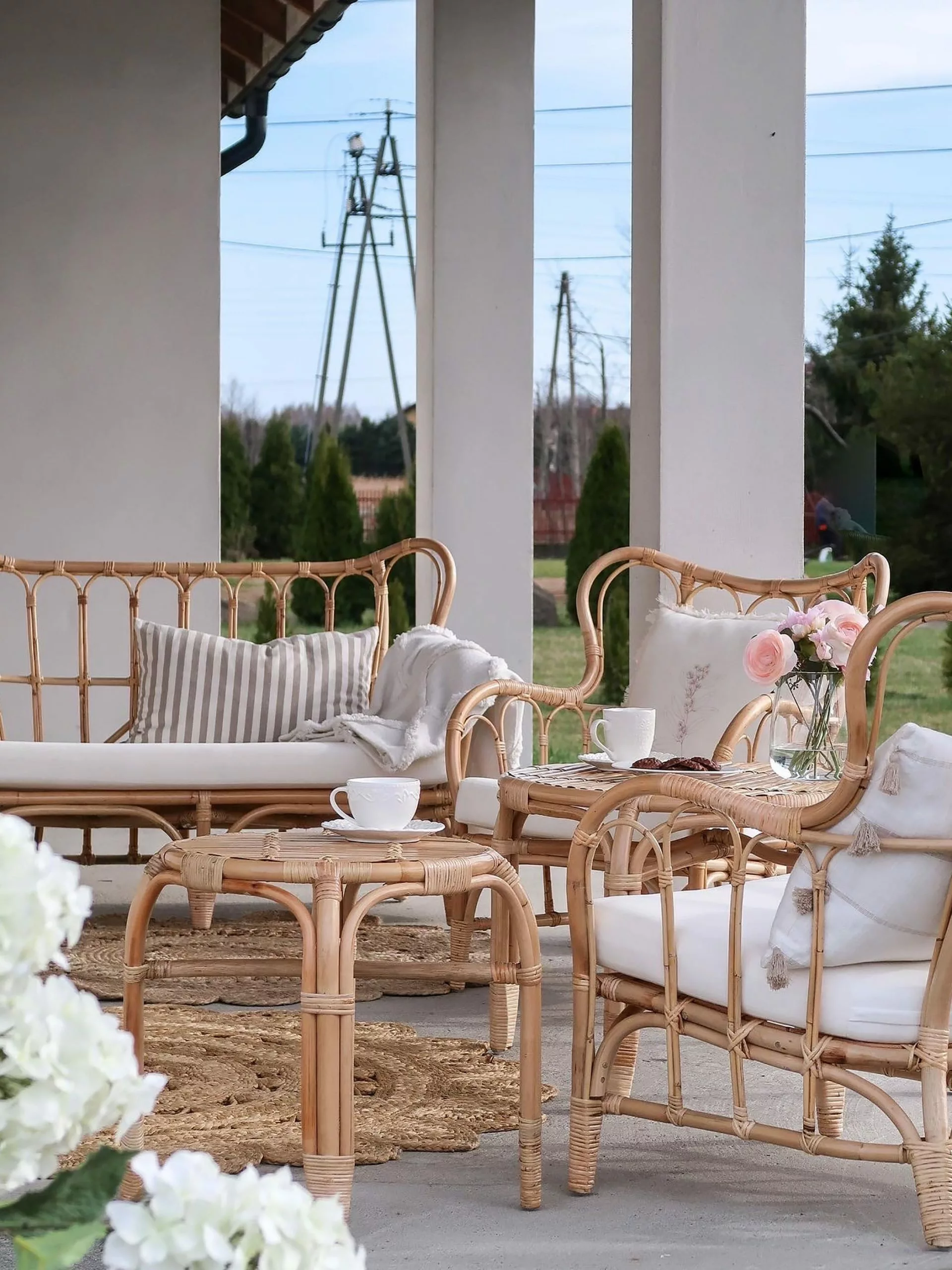 Beliani 4-istuttava Ulkosohvaryhmä Rottinki Luonnonväri BRINDISI 6 Beliani 4-istuttava Ulkosohvaryhmä Rottinki Luonnonväri BRINDISI - Image 6