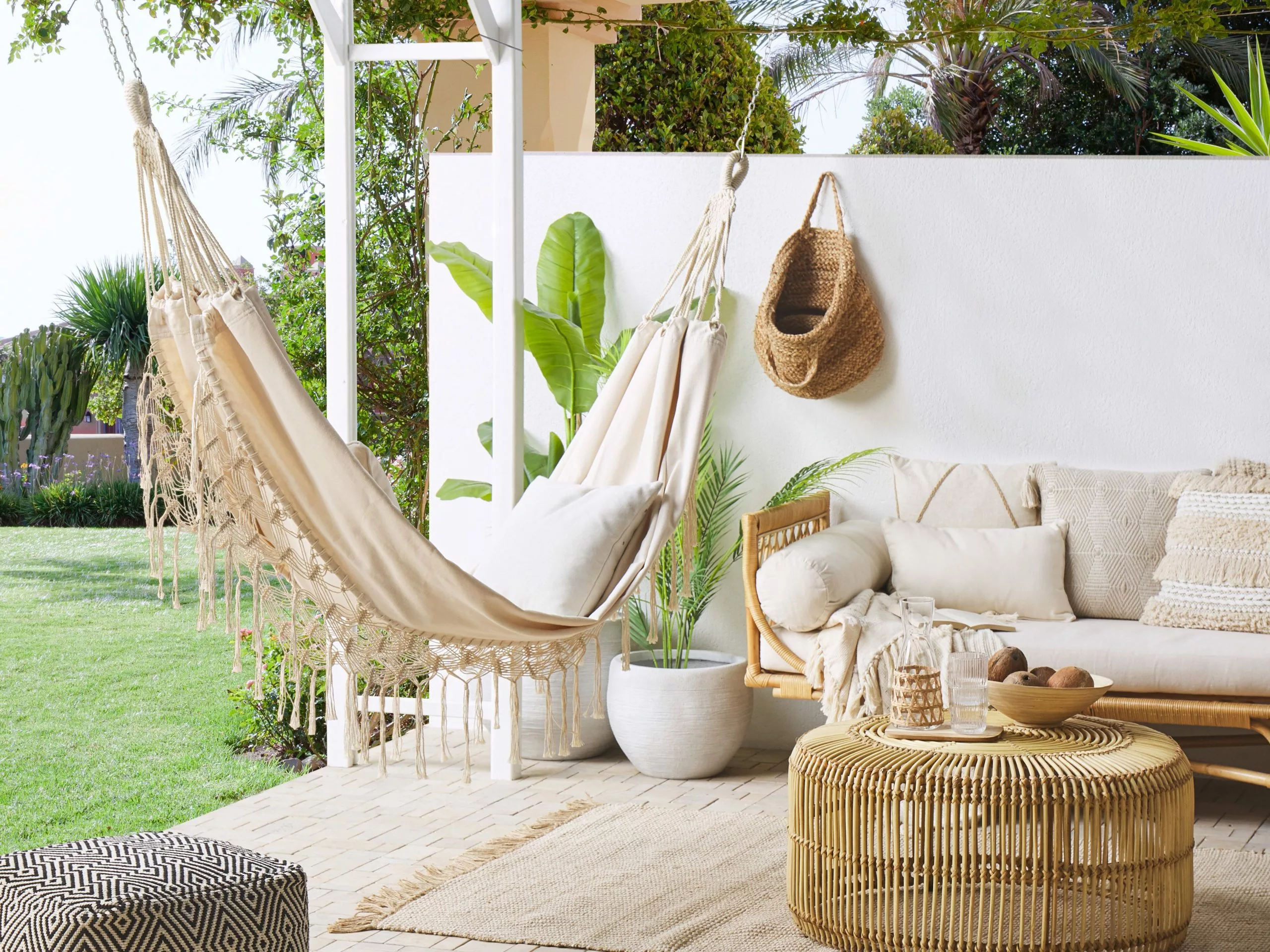 Beliani Riippumatto Puuvilla Beige ROCCA 2 Beliani Riippumatto Puuvilla Beige ROCCA - Image 2