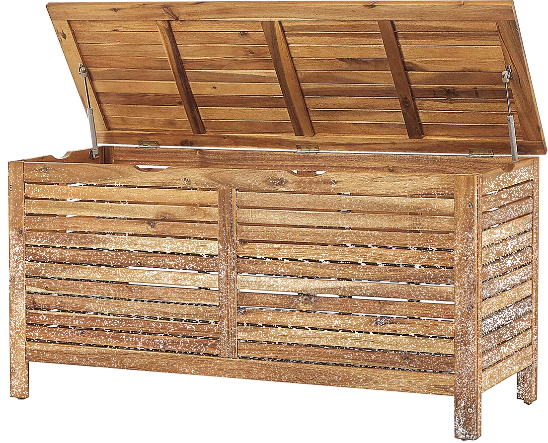 Beliani Vaalea Akaasiapuinen Ulkosäilytyslaatikko 130 X 64 Cm RIVIERA - Image 4