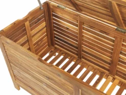 Beliani Vaalea Akaasiapuinen Ulkosäilytyslaatikko 130 X 64 Cm RIVIERA -Ulkokalusteet shop undef src sa picid 823001 type whitesh image scaled