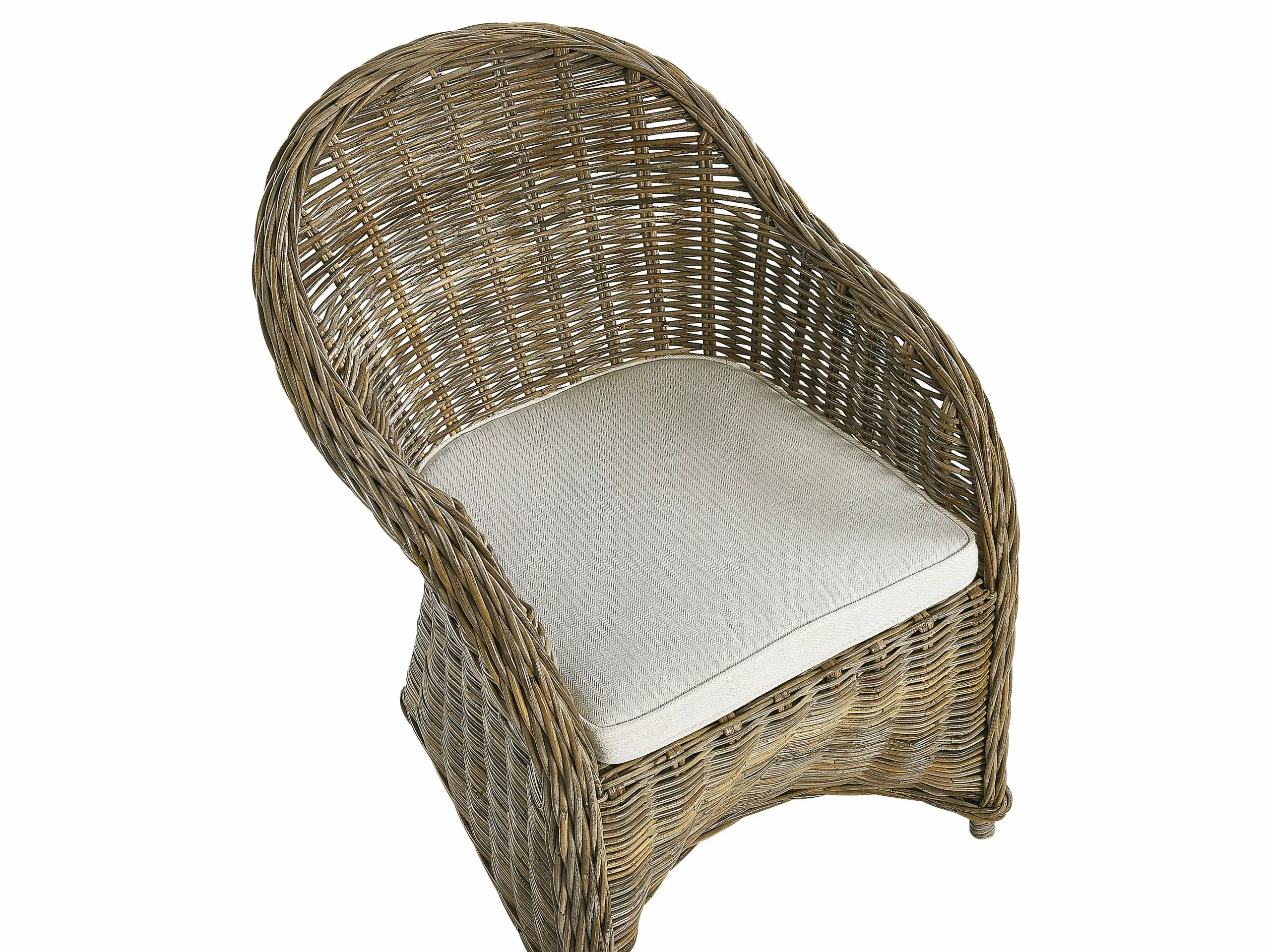 Beliani Puutarhatuoli Rottinki Luonnonväri 2 Kpl SUSUA - Image 8