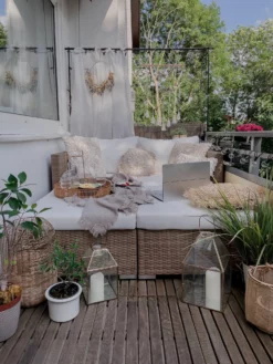 Beliani 2-istuttava Ulkosohvaryhmä Polyrottinki Ruskea NOTO -Ulkokalusteet shop undef src sa picid 824442 type whitesh image