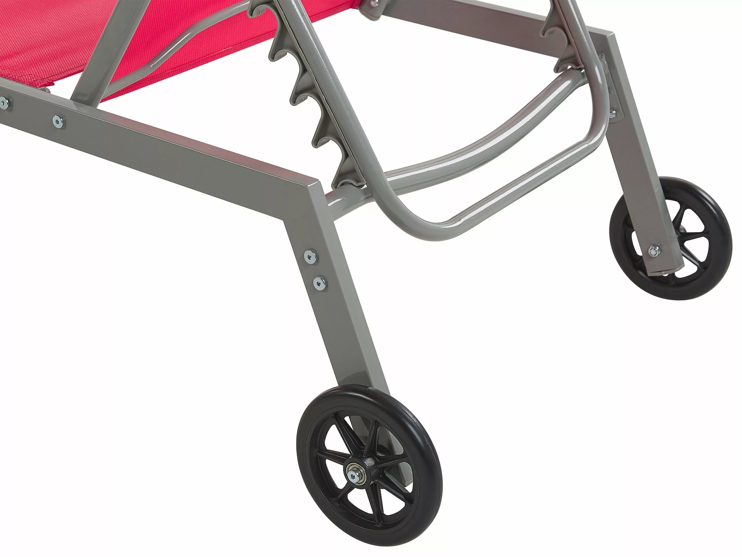 Beliani Punainen Teräksinen Aurinkotuoli LEVANZO 8 Beliani Punainen Teräksinen Aurinkotuoli LEVANZO - Image 8