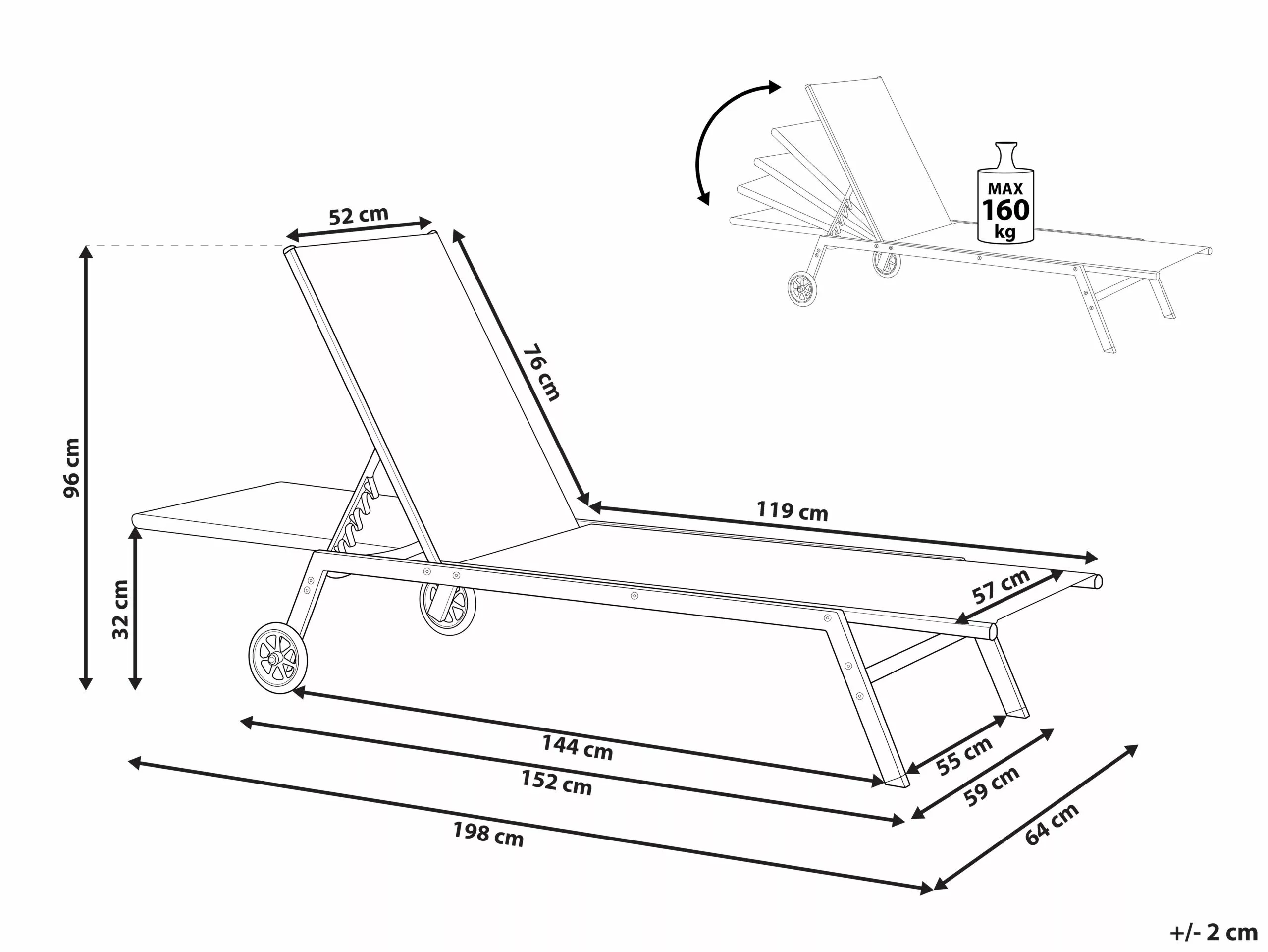Beliani Punainen Teräksinen Aurinkotuoli LEVANZO 10 Beliani Punainen Teräksinen Aurinkotuoli LEVANZO - Image 10