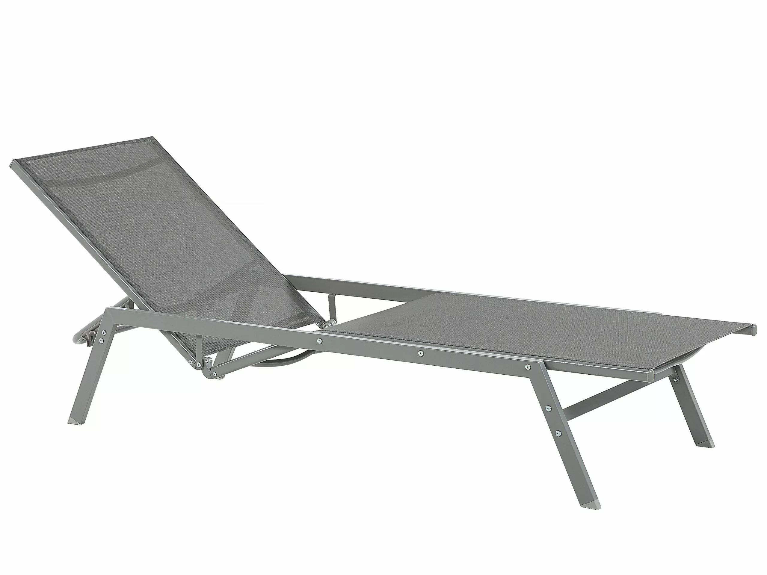 Beliani Harmaa Teräksinen Aurinkotuoli VERNAZZA 4 Beliani Harmaa Teräksinen Aurinkotuoli VERNAZZA - Image 4