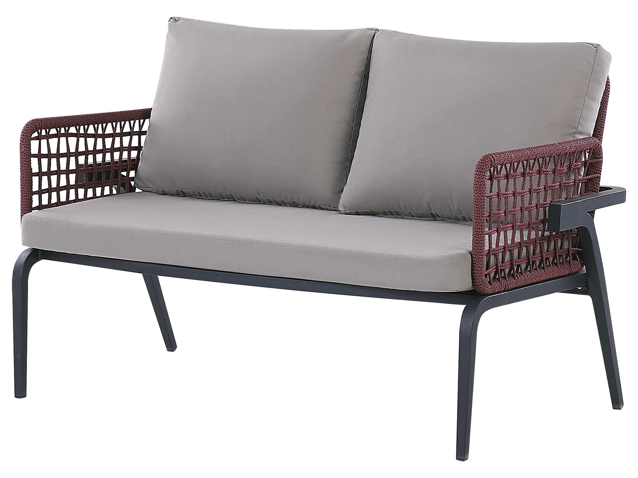 Beliani 4-istuttava Ulkosohvaryhmä Alumiini Harmaa SCIACCA 3 Beliani 4-istuttava Ulkosohvaryhmä Alumiini Harmaa SCIACCA - Image 3