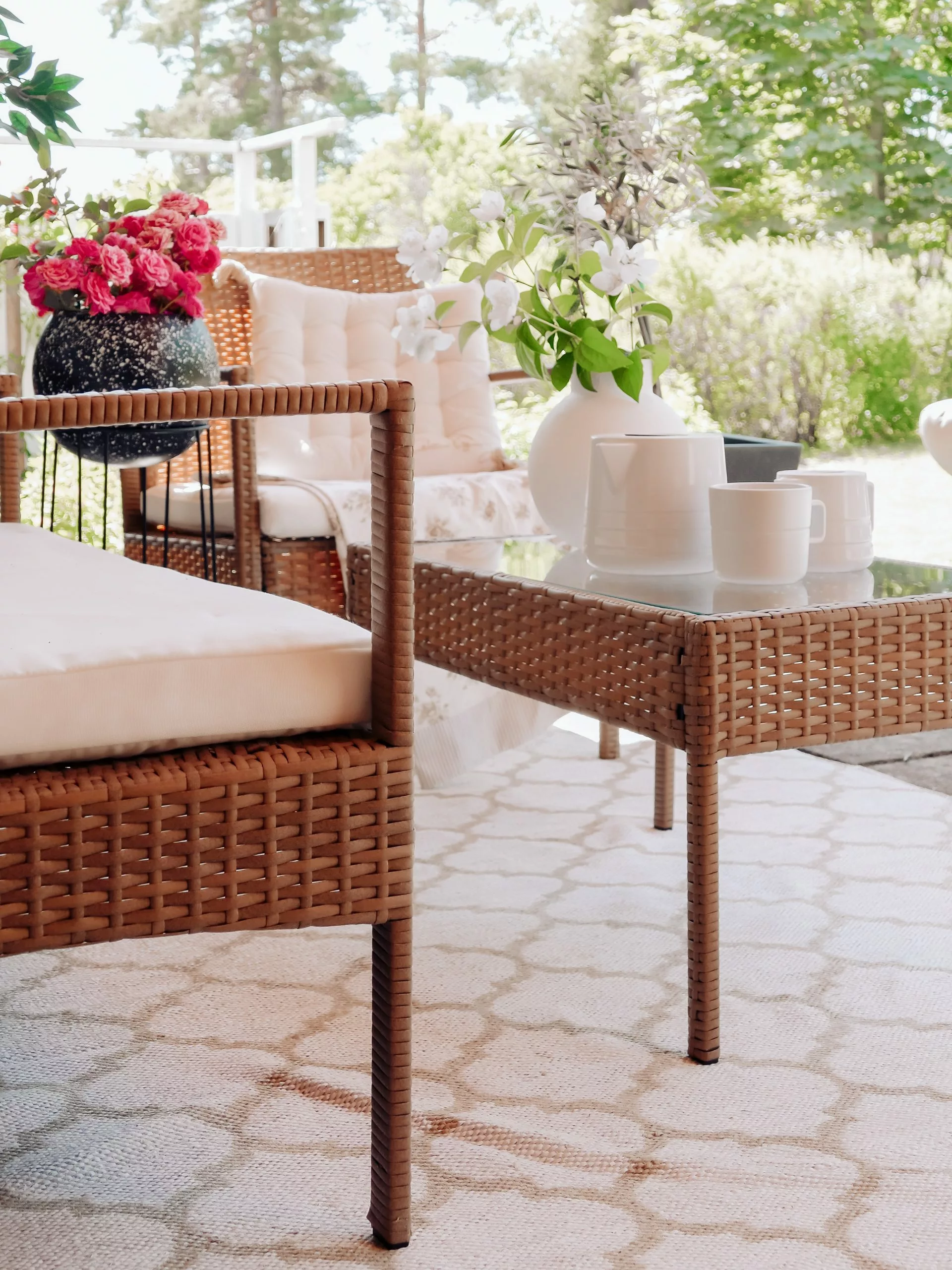 Beliani 4-istuttava Ulkosohvaryhmä Rottinki Vaaleanruskea MARSALA 4 Beliani 4-istuttava Ulkosohvaryhmä Rottinki Vaaleanruskea MARSALA - Image 4