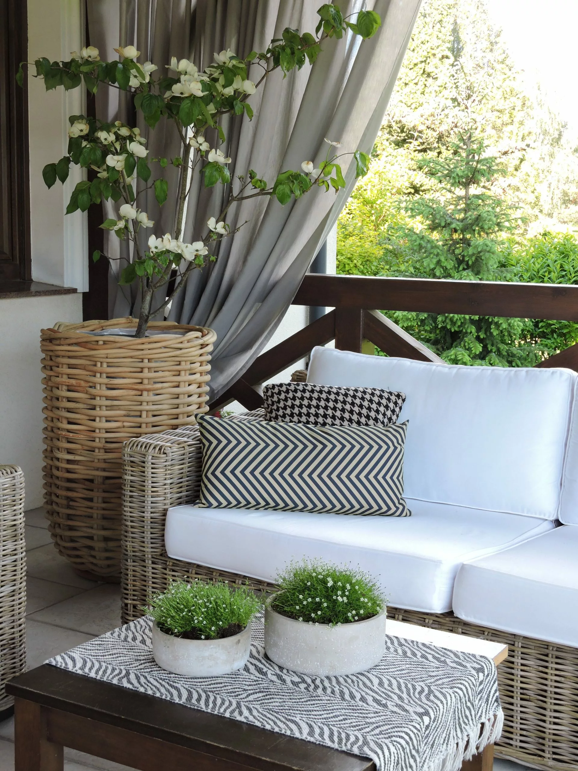 Beliani Ulkosohvasetti Rottinkinen Vaalea ARDEA - Image 4