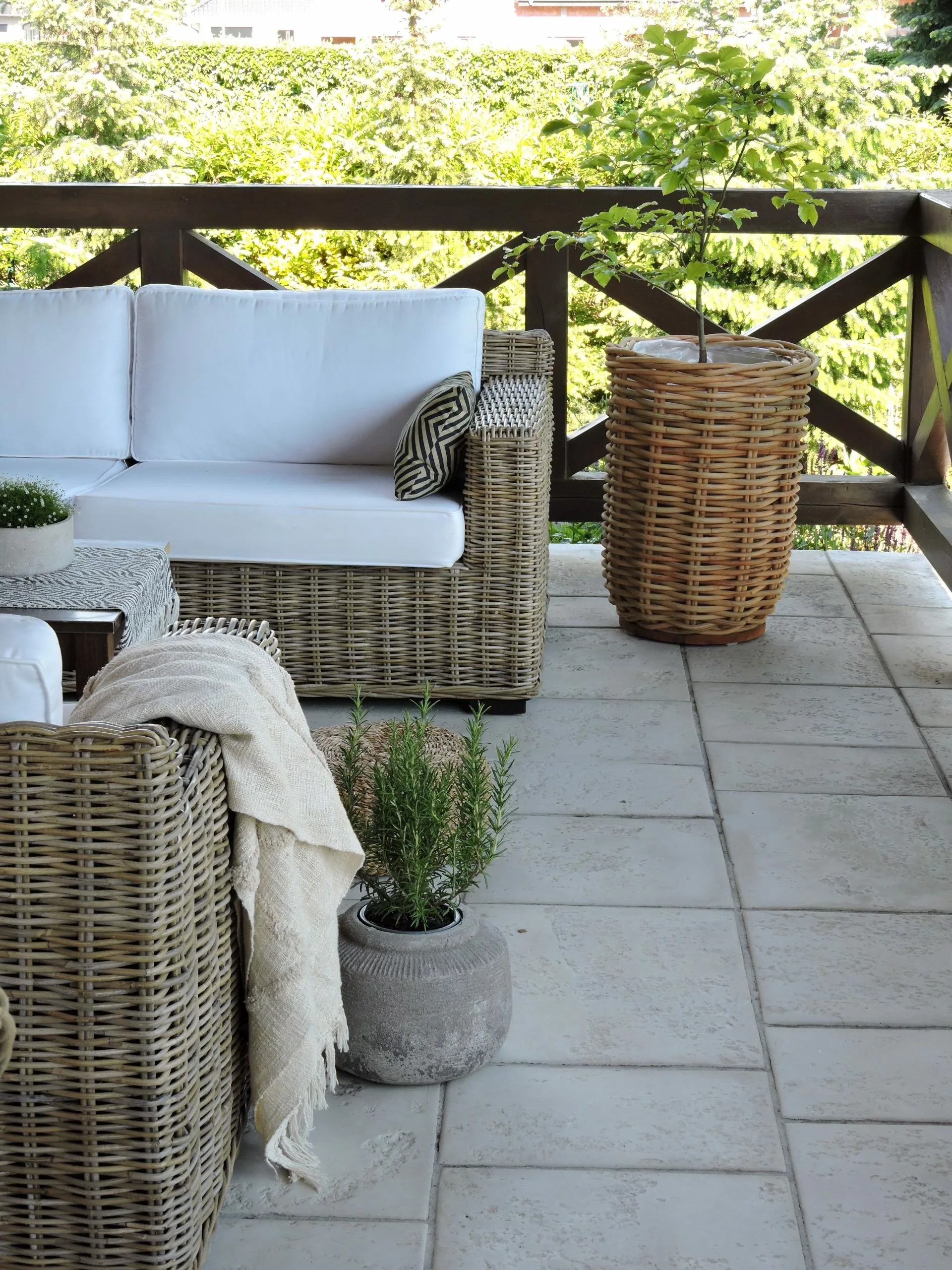 Beliani Ulkosohvasetti Rottinkinen Vaalea ARDEA - Image 7