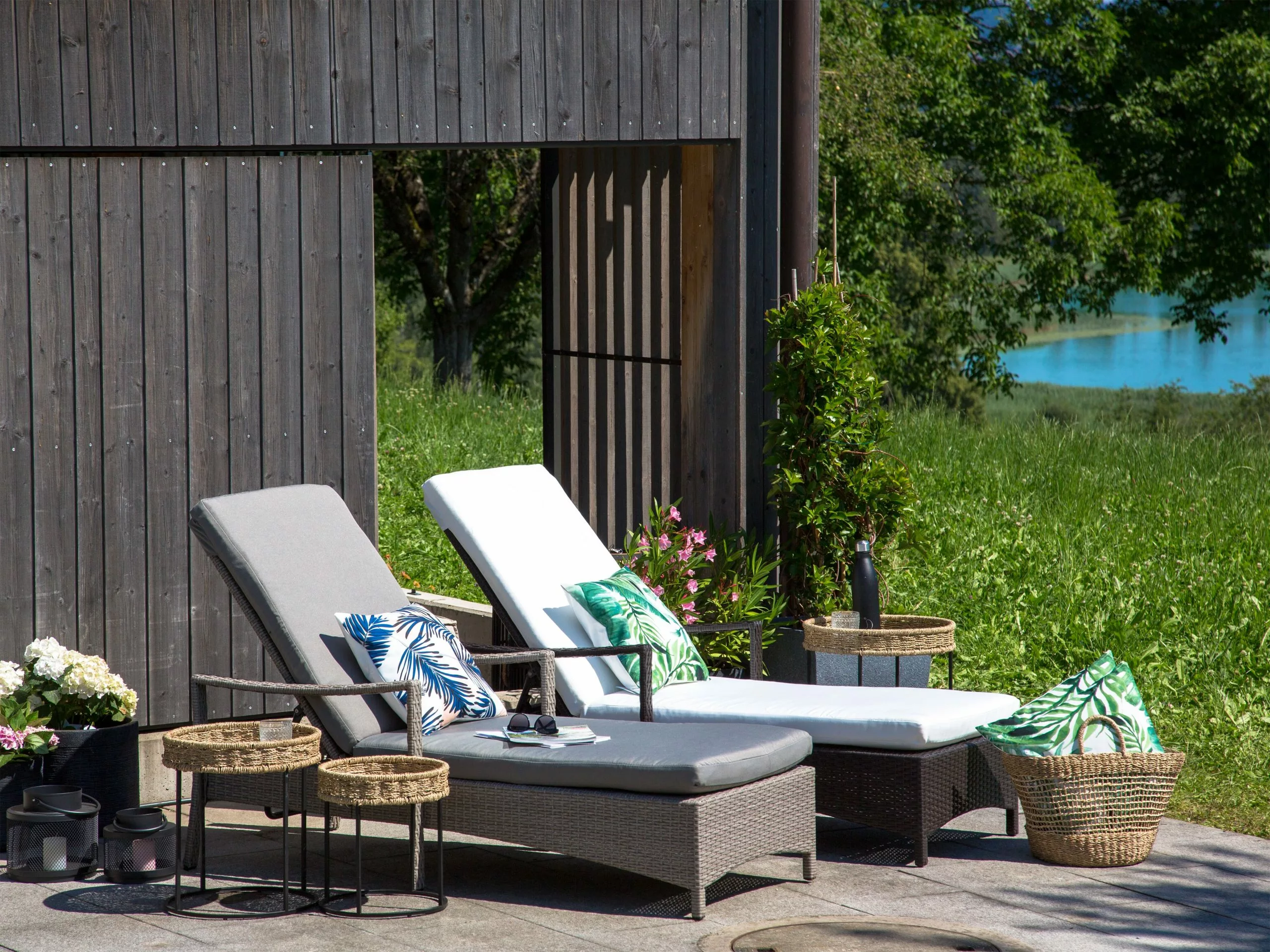 Beliani Aurinkotuoli Harmaa Harmaalla Istuintyynyllä VASTO - Image 6