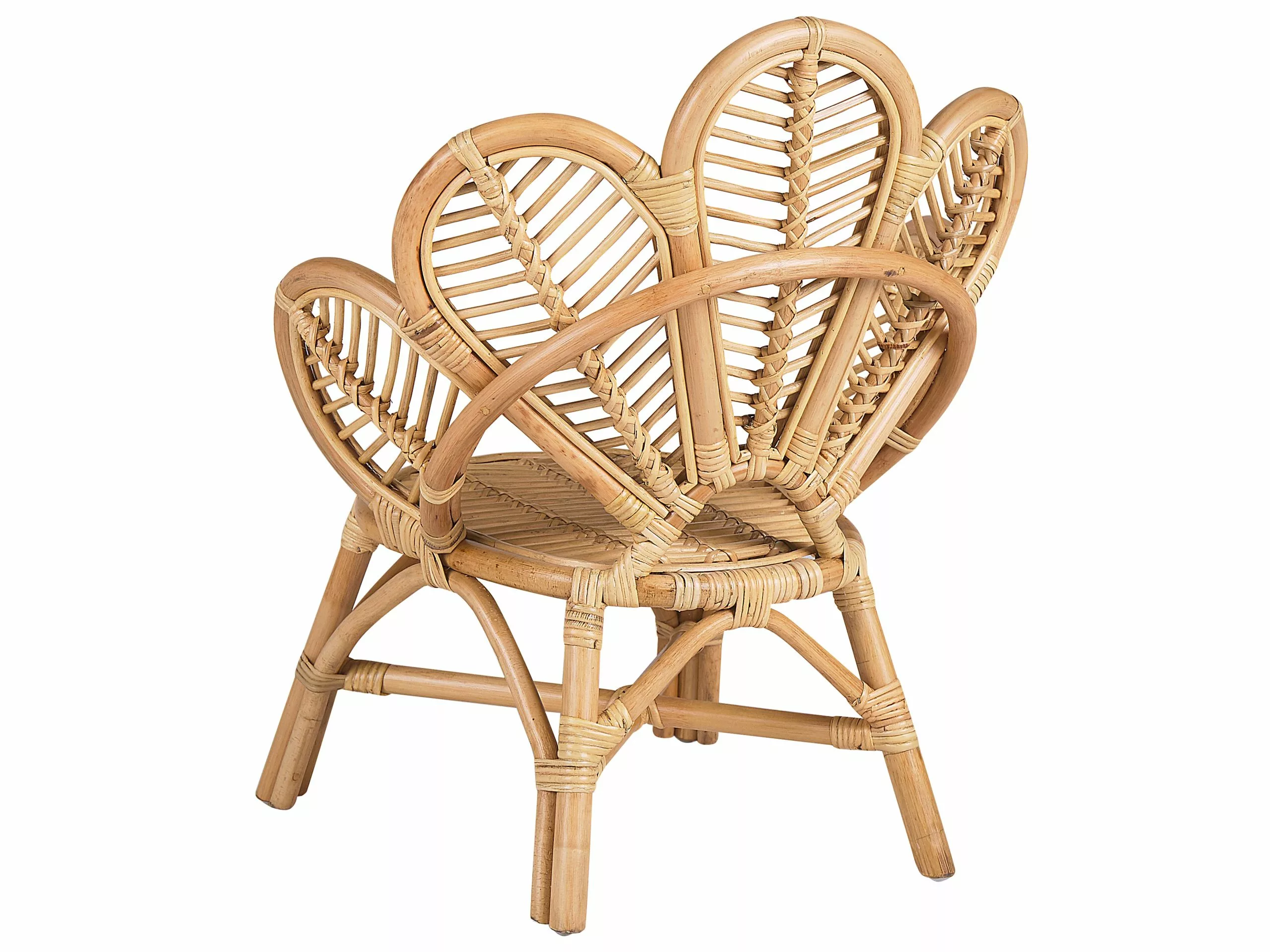 Beliani Lasten Riikinkukkotuoli Rottinki Luonnonväri FLORENTINE II - Image 5