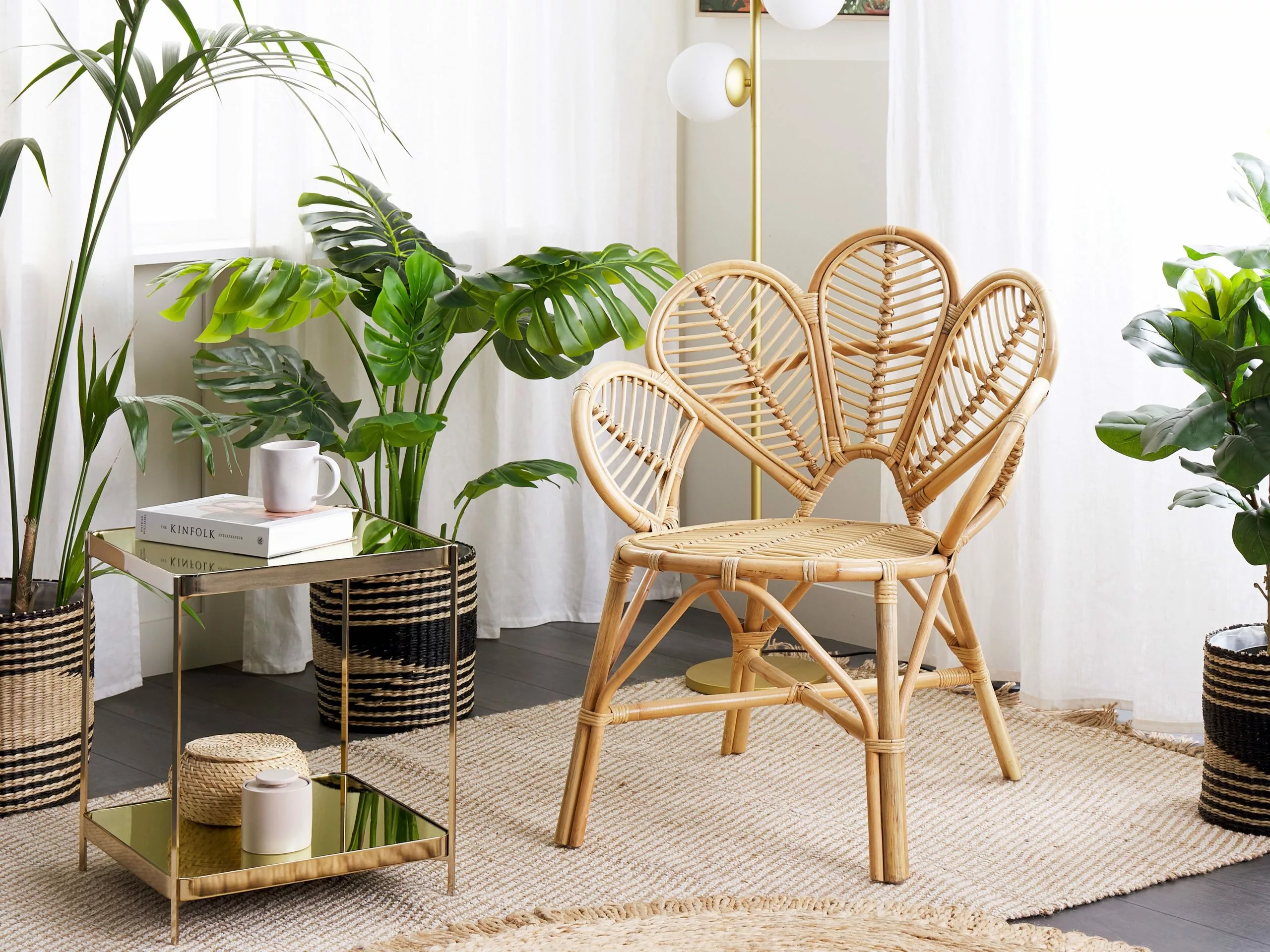 Beliani Riikinkukkotuoli Rottinki Luonnonväri FLORENTINE II - Image 5