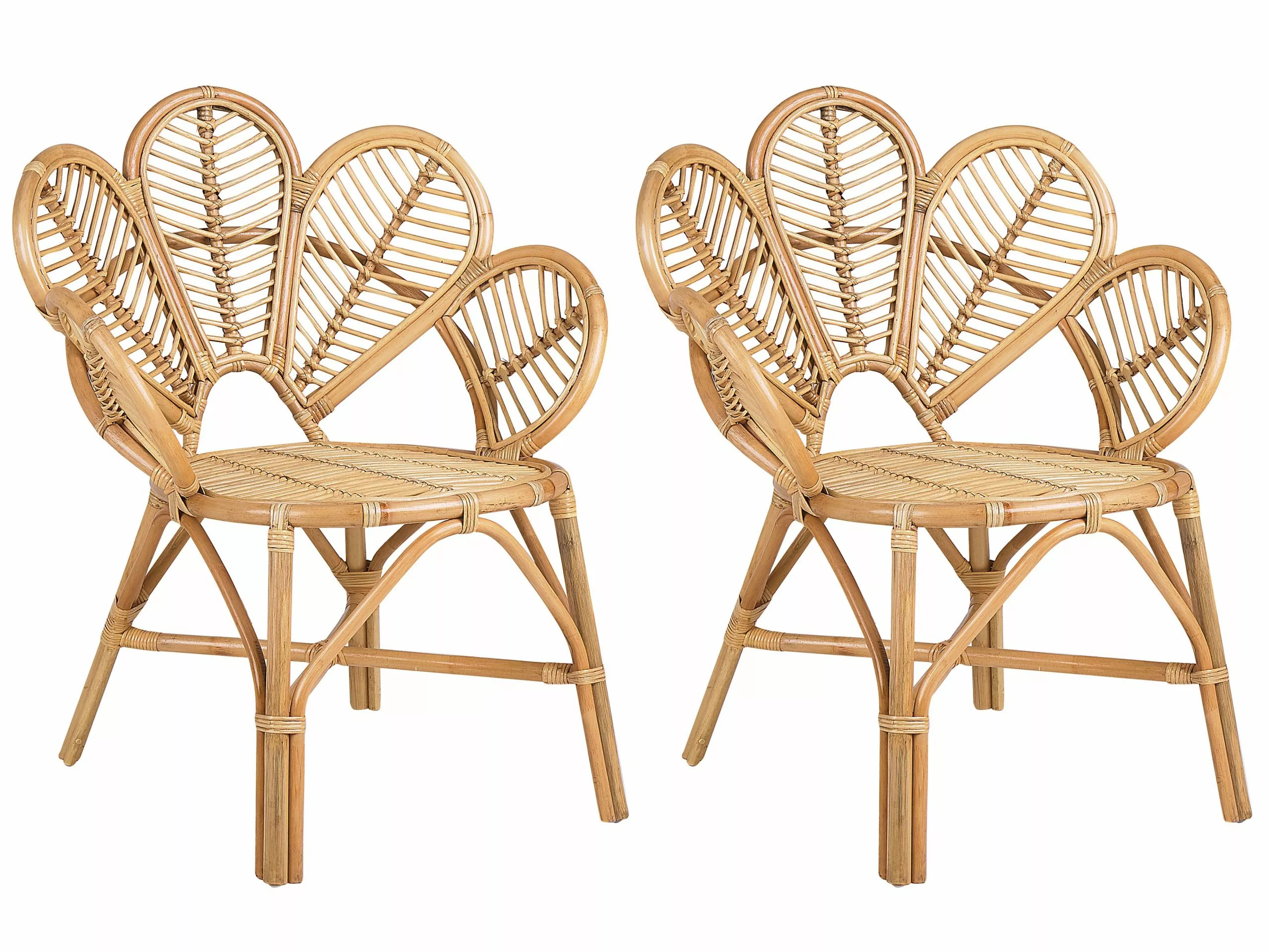 Beliani 2-istuttava Bistrosetti Rottinki Luonnonväri FLORENTINE II/LIMNI - Image 4