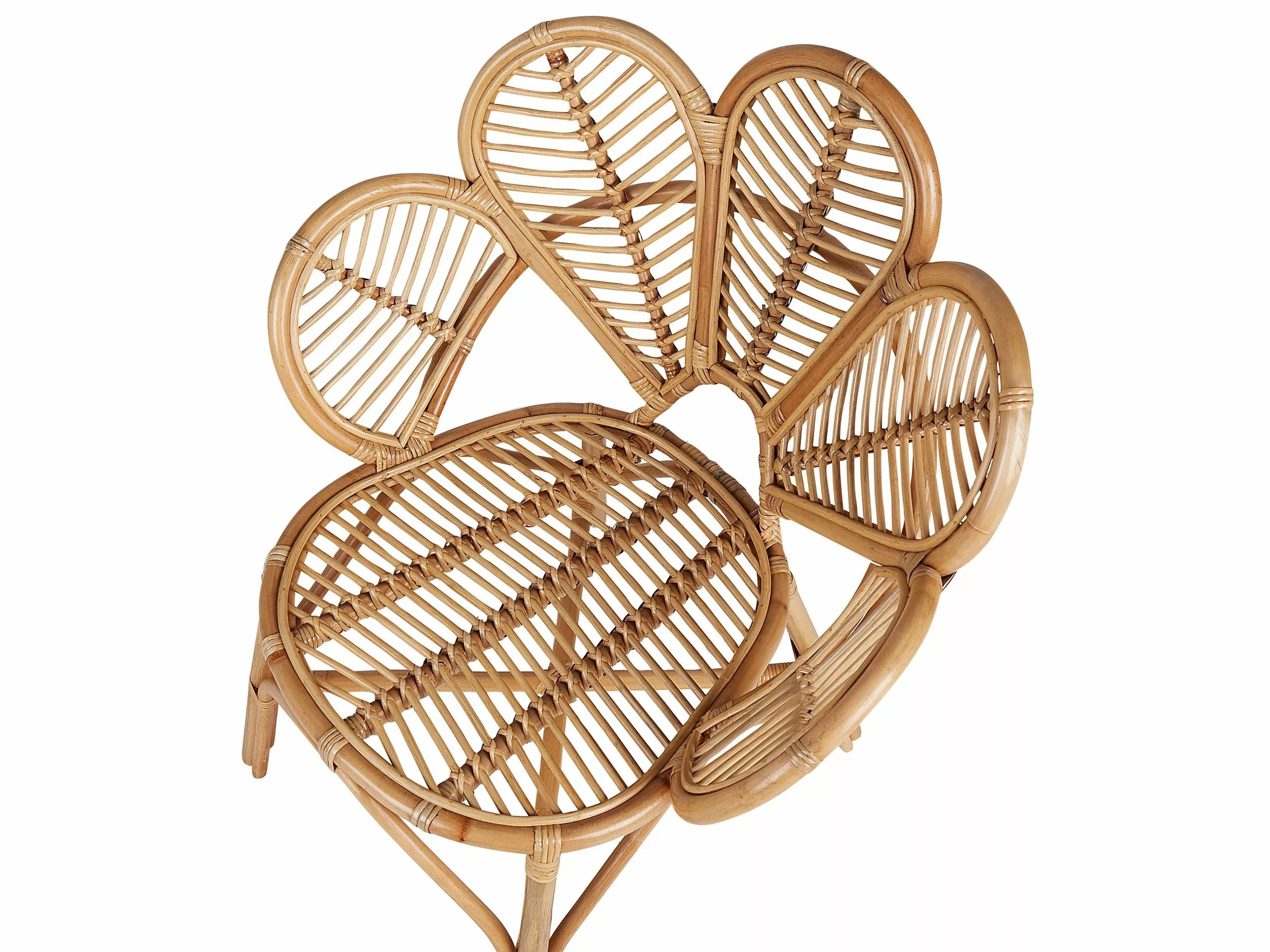 Beliani Riikinkukkotuoli Rottinki Luonnonväri 2 Kpl FLORENTINE II - Image 7