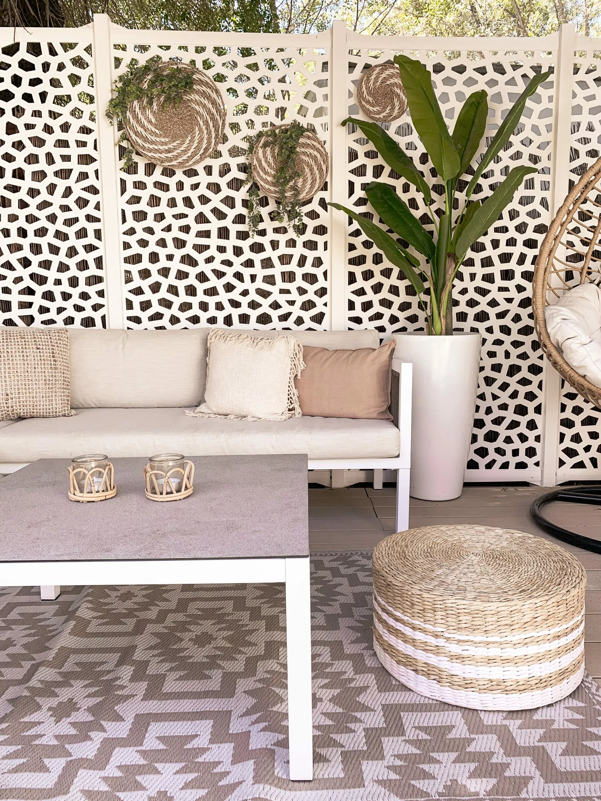 Beliani 4-istuttava Ulkosohvaryhmä Alumiini Vasenk. Valkoinen/ruskea BORELLO 9 Beliani 4-istuttava Ulkosohvaryhmä Alumiini Vasenk. Valkoinen/ruskea BORELLO - Image 9