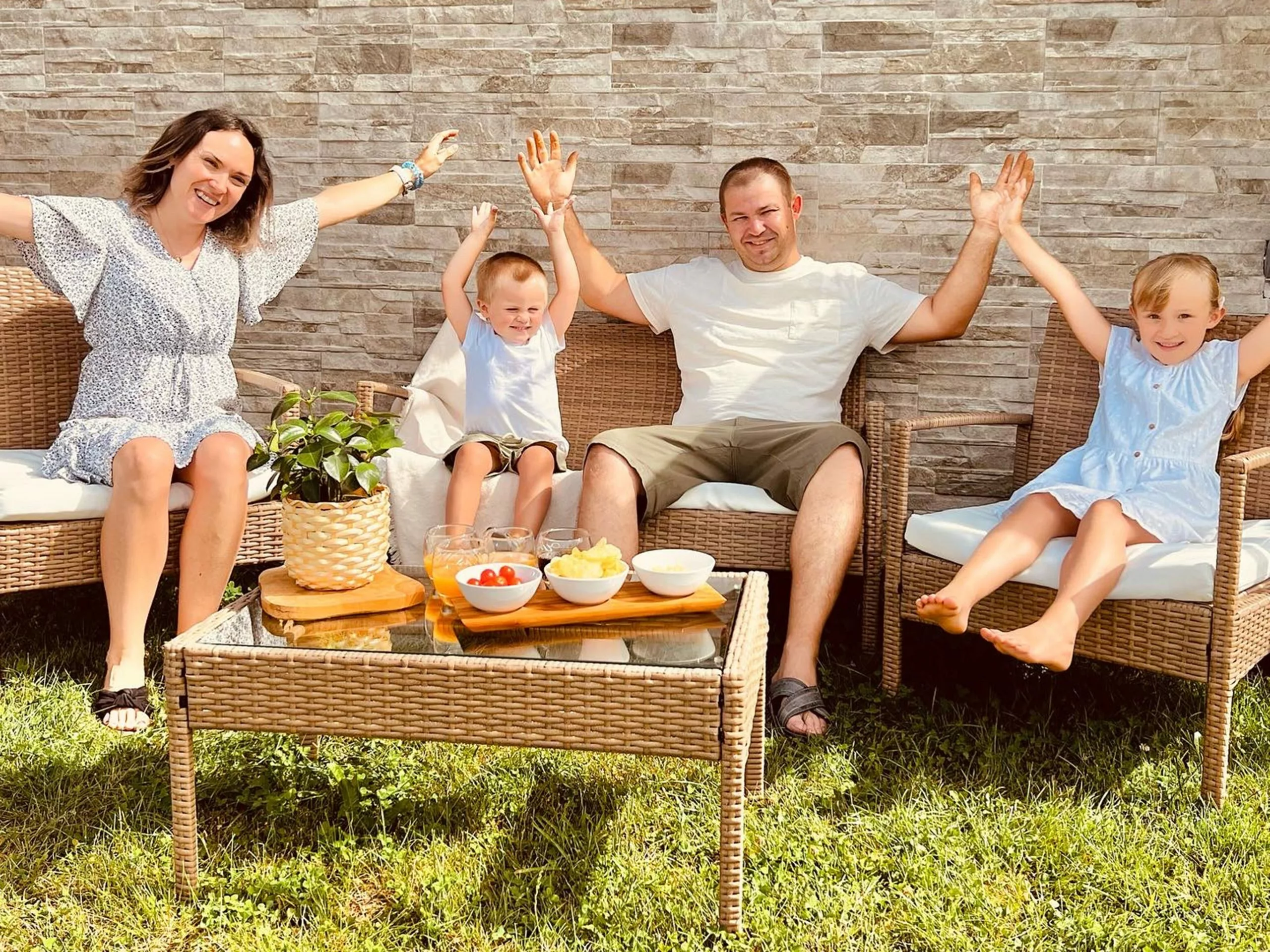 Beliani 4-istuttava Ulkosohvaryhmä Rottinki Vaaleanruskea MARSALA 5 Beliani 4-istuttava Ulkosohvaryhmä Rottinki Vaaleanruskea MARSALA - Image 5
