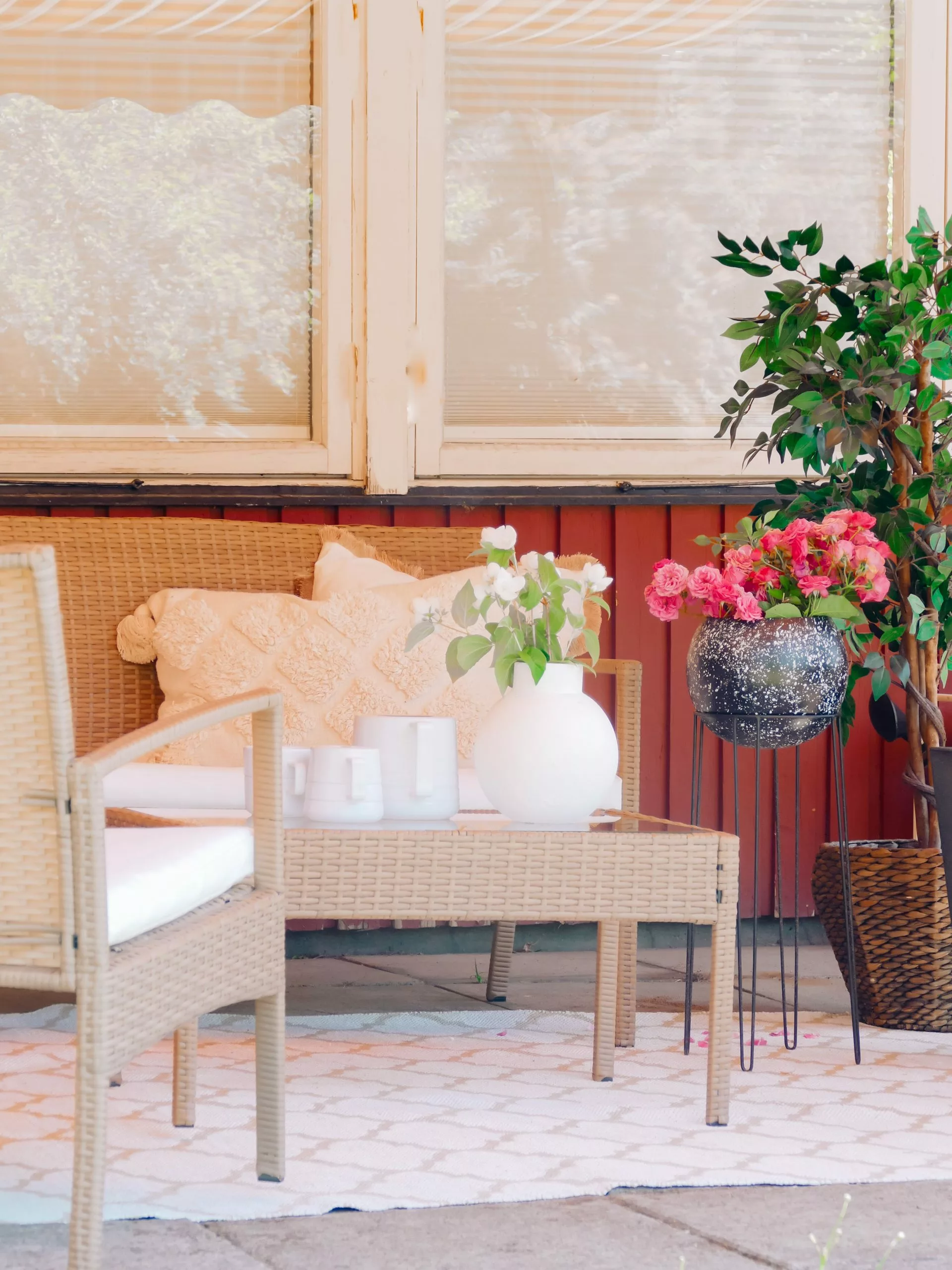 Beliani 4-istuttava Ulkosohvaryhmä Rottinki Vaaleanruskea MARSALA 7 Beliani 4-istuttava Ulkosohvaryhmä Rottinki Vaaleanruskea MARSALA - Image 7