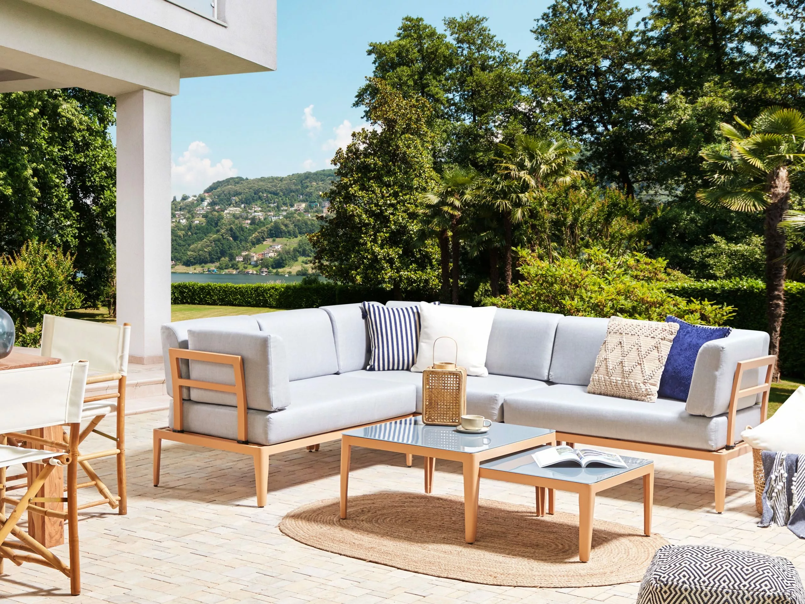 Beliani 6-istuttava Ulkosohvaryhmä Alumiini Harmaa RIMA III 2 Beliani 6-istuttava Ulkosohvaryhmä Alumiini Harmaa RIMA III - Image 2