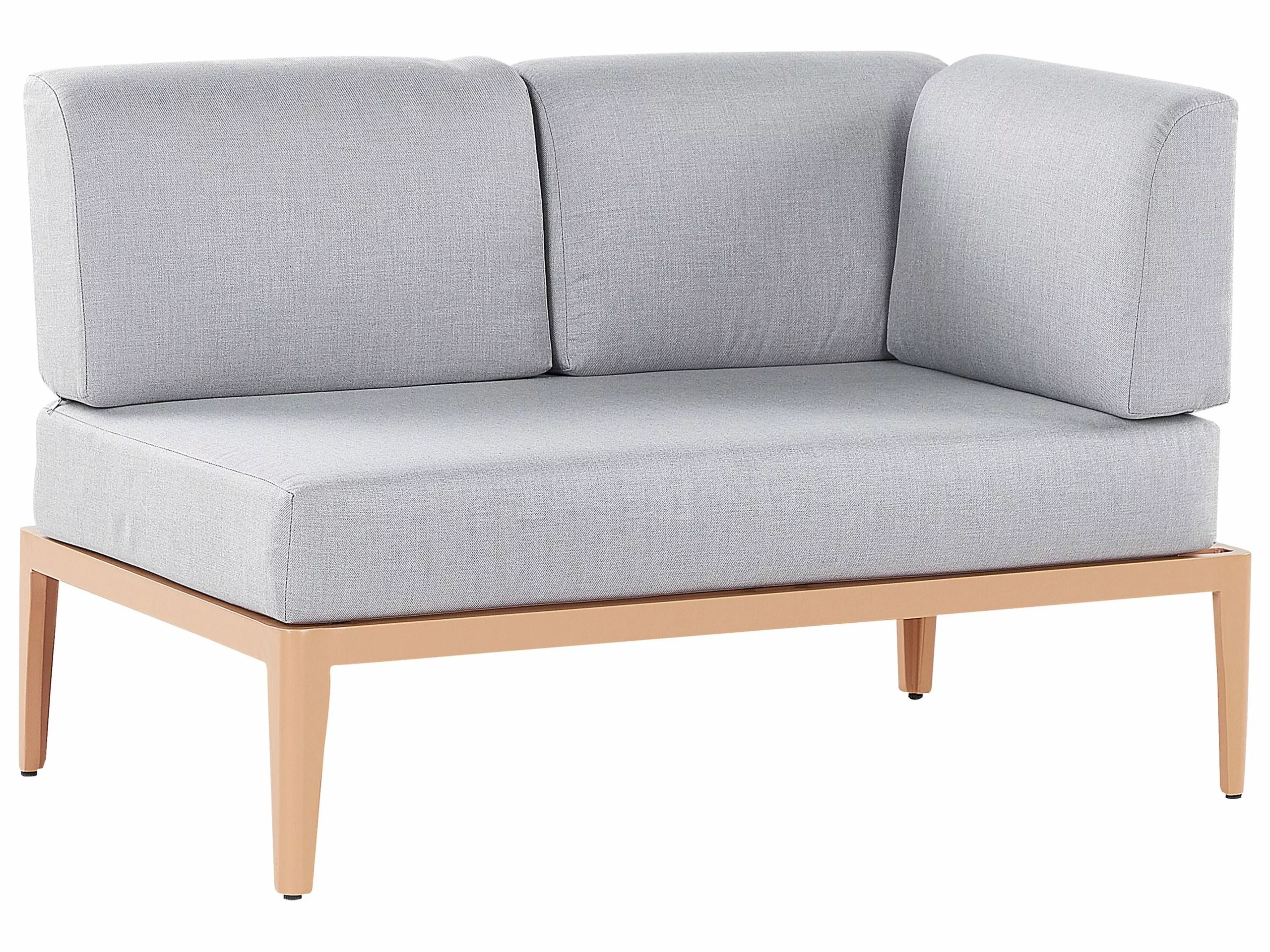 Beliani 6-istuttava Ulkosohvaryhmä Alumiini Harmaa RIMA III 8 Beliani 6-istuttava Ulkosohvaryhmä Alumiini Harmaa RIMA III - Image 8