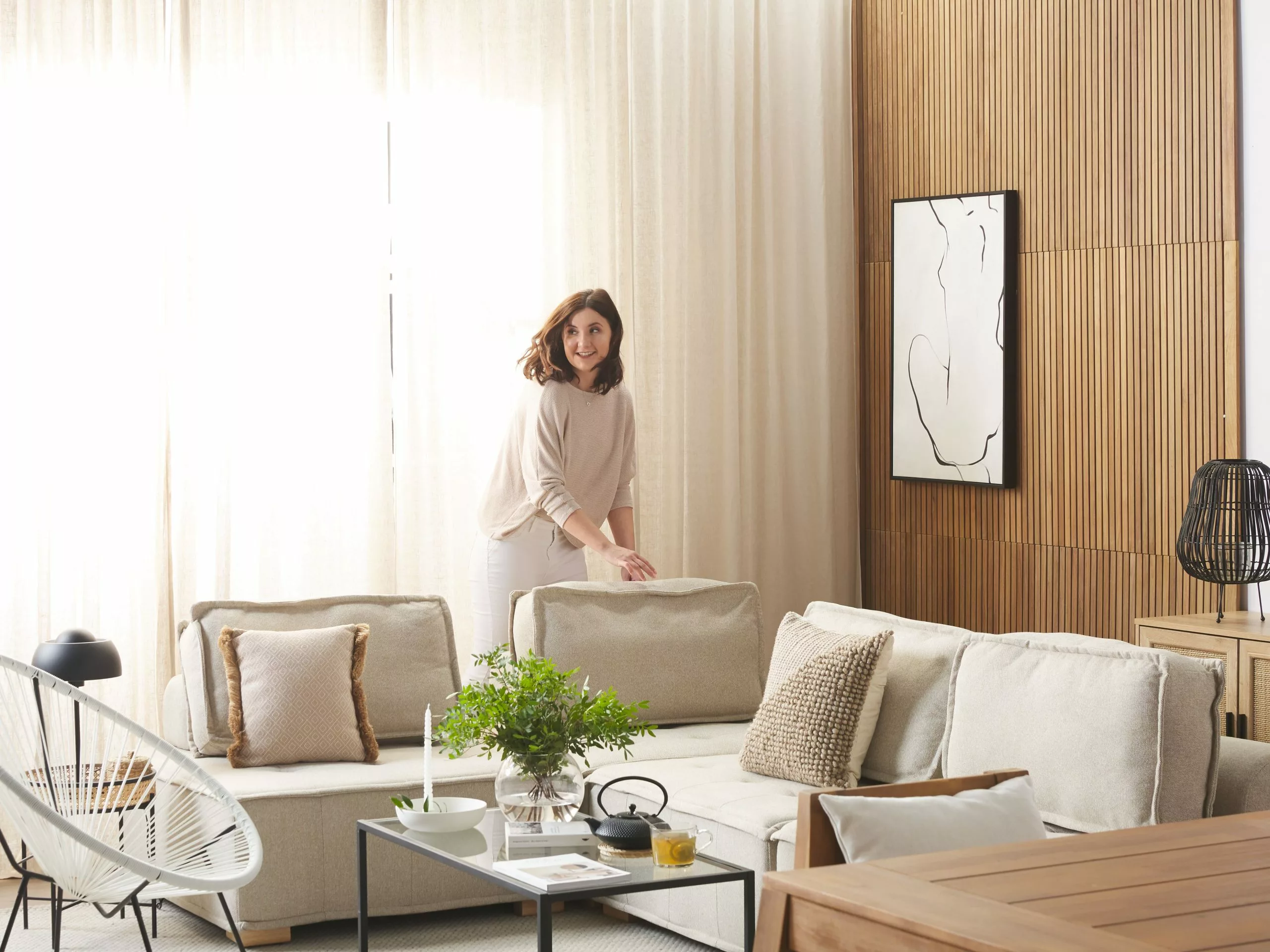 Beliani Narutuoli Polyrottinki Valkoinen ACAPULCO II 5 Beliani Narutuoli Polyrottinki Valkoinen ACAPULCO II - Image 5