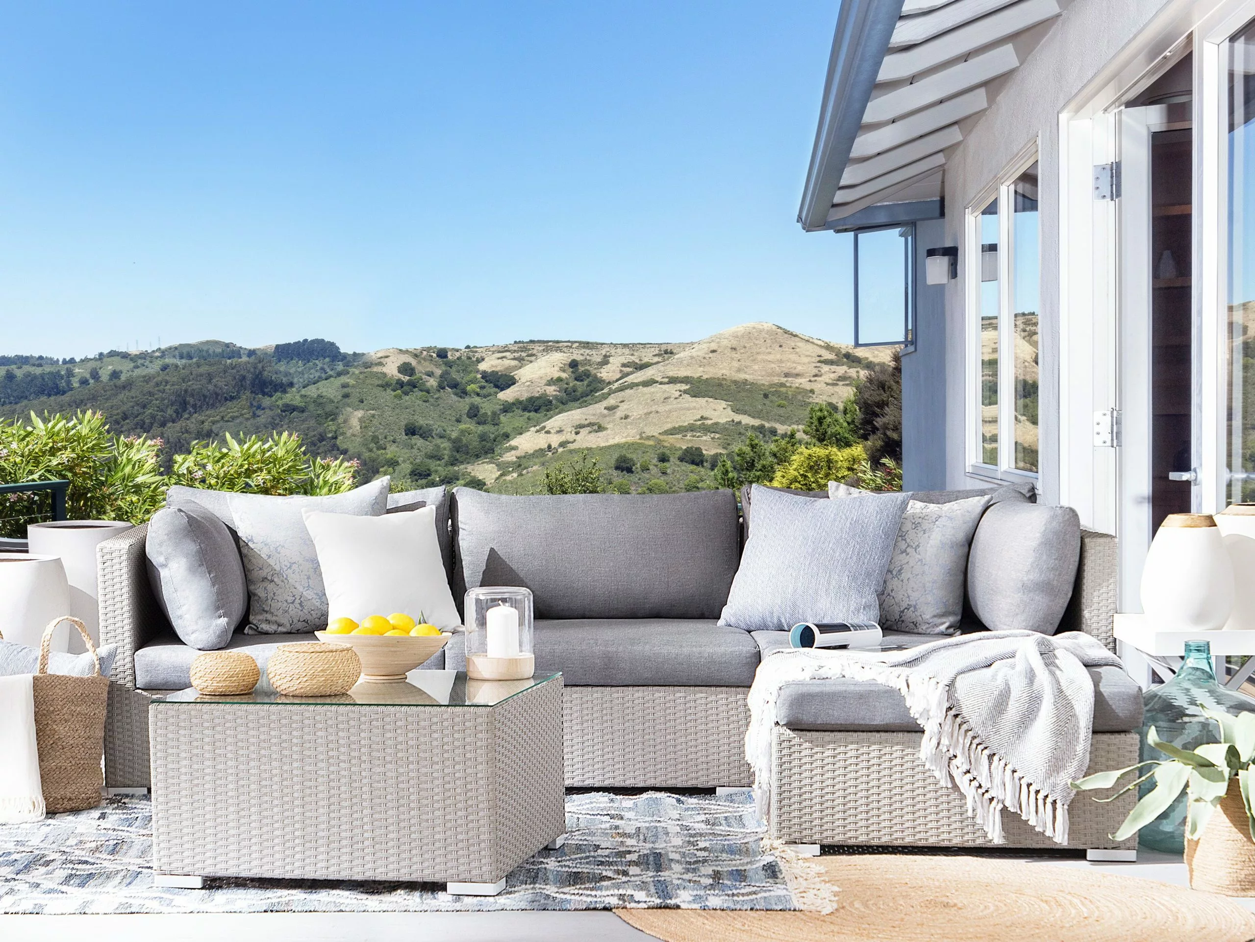 Beliani 4-istuttava Ulkosohvaryhmä Polyrottinki Oikeak. Harmaa SANO II 2 Beliani 4-istuttava Ulkosohvaryhmä Polyrottinki Oikeak. Harmaa SANO II - Image 2