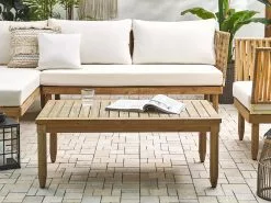 Beliani 4-istuttava Ulkosohvaryhmä Akasiapuu Oikeak. Valkoinen CREMONA -Ulkokalusteet shop undef src sa picid 834034 type whitesh image scaled