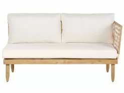 Beliani 4-istuttava Ulkosohvaryhmä Akasiapuu Oikeak. Valkoinen CREMONA -Ulkokalusteet shop undef src sa picid 834041 type whitesh image scaled