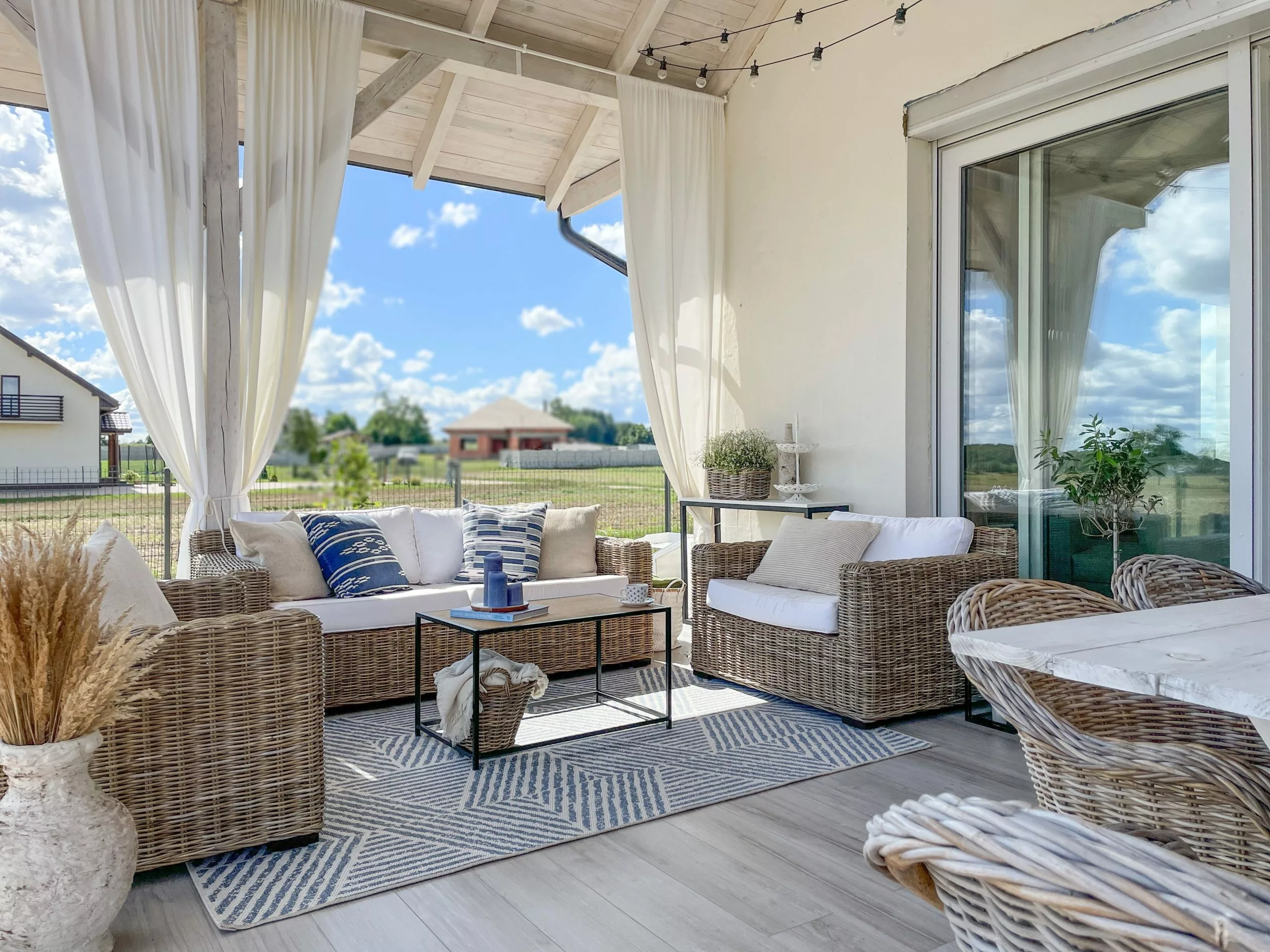 Beliani Ulkosohvasetti Rottinkinen Vaalea ARDEA 9 Beliani Ulkosohvasetti Rottinkinen Vaalea ARDEA - Image 9