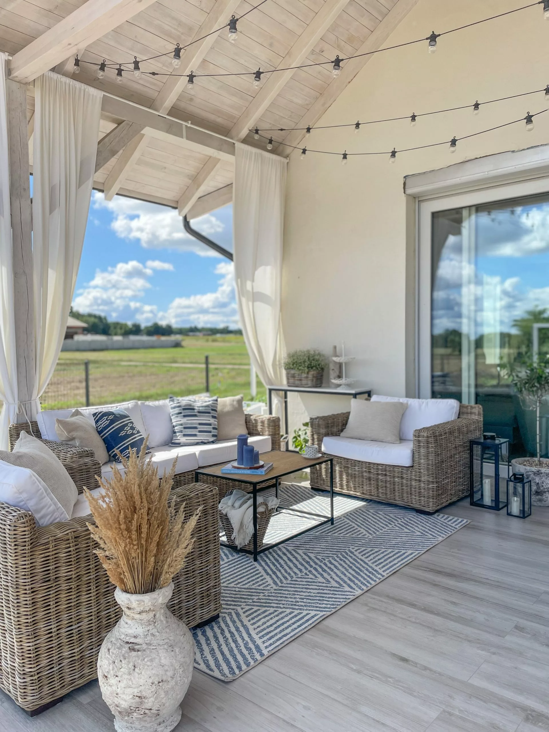 Beliani Ulkosohvasetti Rottinkinen Vaalea ARDEA - Image 10