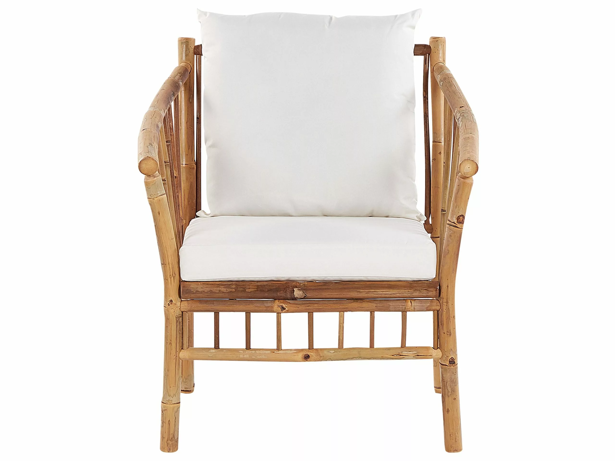 Beliani 4-istuttava Ulkosohvaryhmä Bambu Valkoinen MAGGIORE 8 Beliani 4-istuttava Ulkosohvaryhmä Bambu Valkoinen MAGGIORE - Image 8