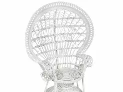 Beliani Riikinkukkotuoli Rottinki Valkoinen EMMANUELLE -Ulkokalusteet shop undef src sa picid 836244 type whitesh image scaled